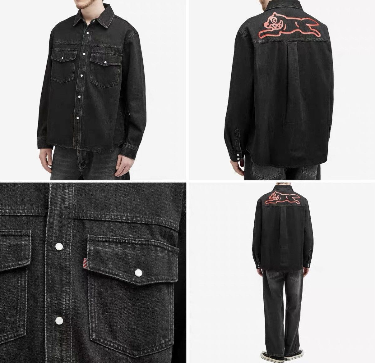 Flying Dog denim shirt jacket by Billionaire Boys Club