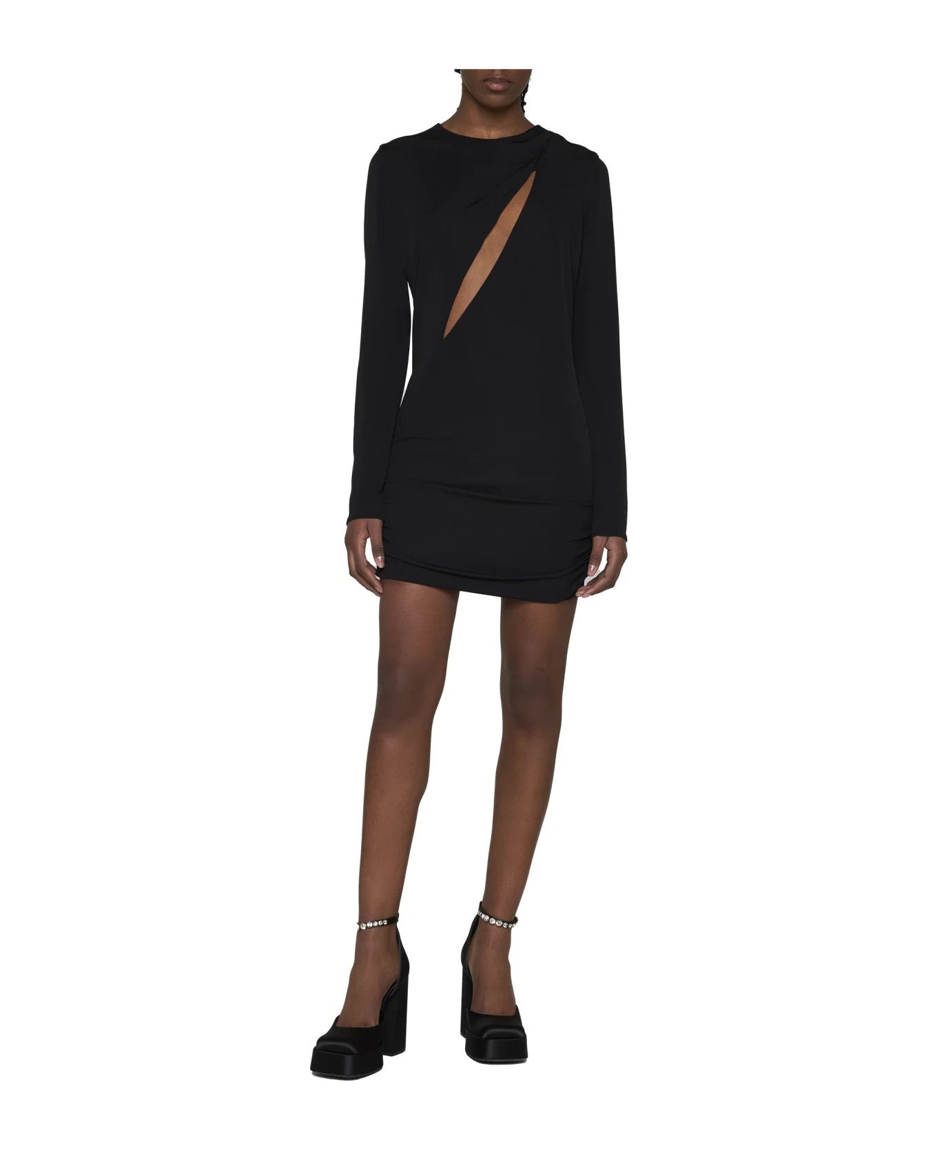 Versace o1y0226 Mini Dress in Black Size XS / US 0-2 / IT 36-38 - 3 Thumbnail