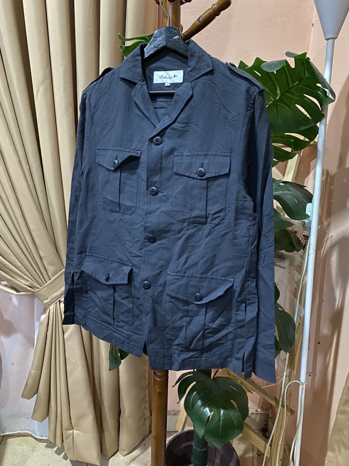 Japanese Brand Fukurou Japanese Workwear Field Jacket – Navy Four-Pocket Size US M / EU 48-50 / 2 - 4 Thumbnail