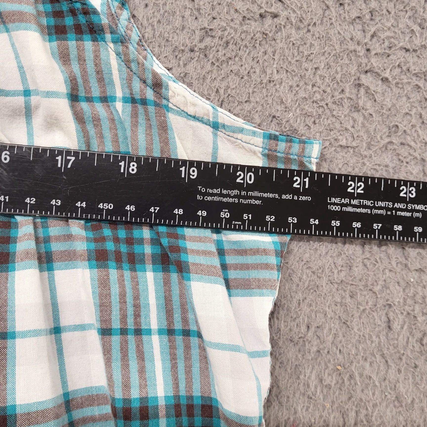 Vintage Cato Tank Top Women XL Sleeveless Plaid Scoop Neck Top Blue Spruce Plaid Top Size XL / US 12-14 / IT 48-50 - 7 Thumbnail