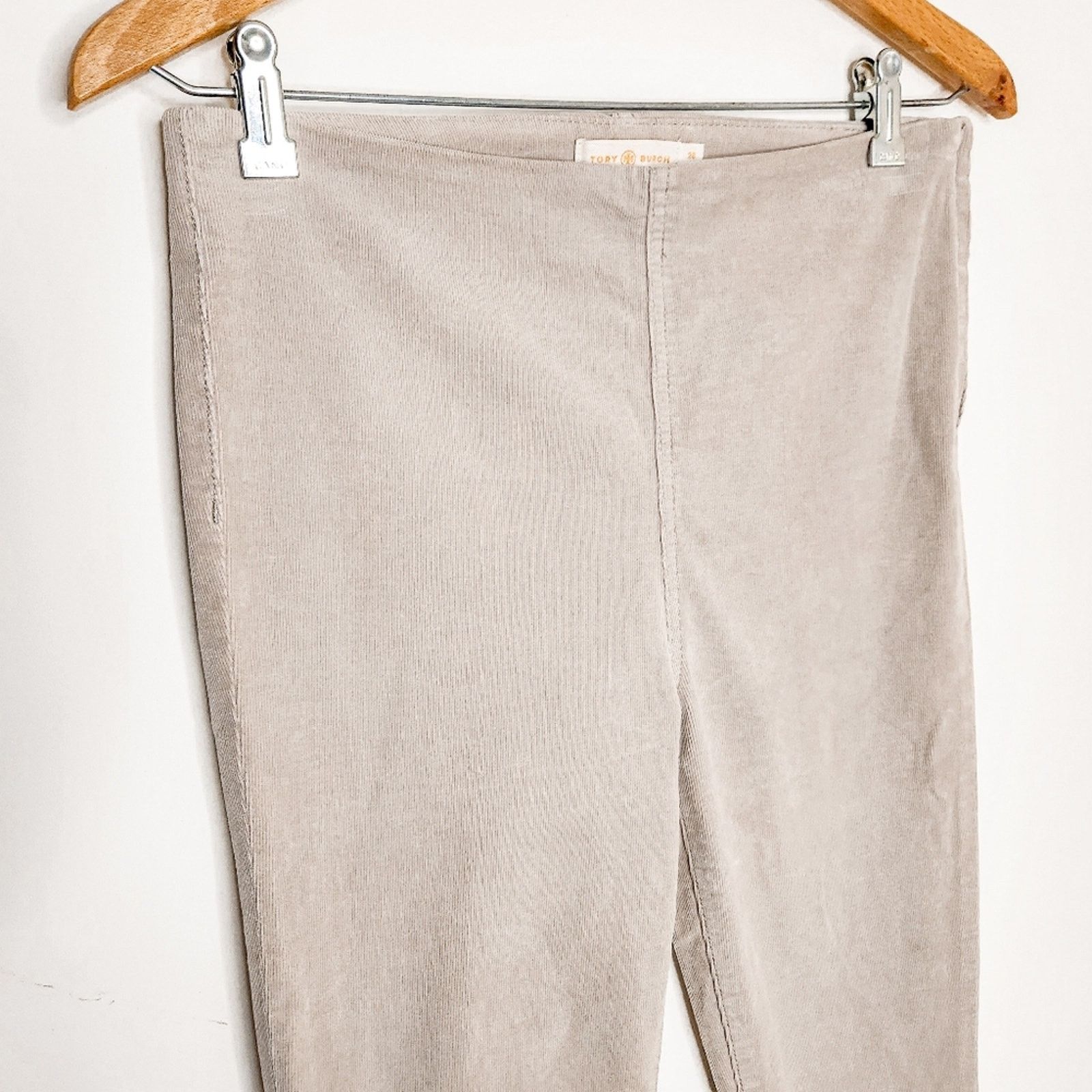 Tory Burch Tory Burch Taupe Tan Corduroy Billet Stretch Jeans Size 27 Size 27" / US 4 / IT 40 - 4 Thumbnail