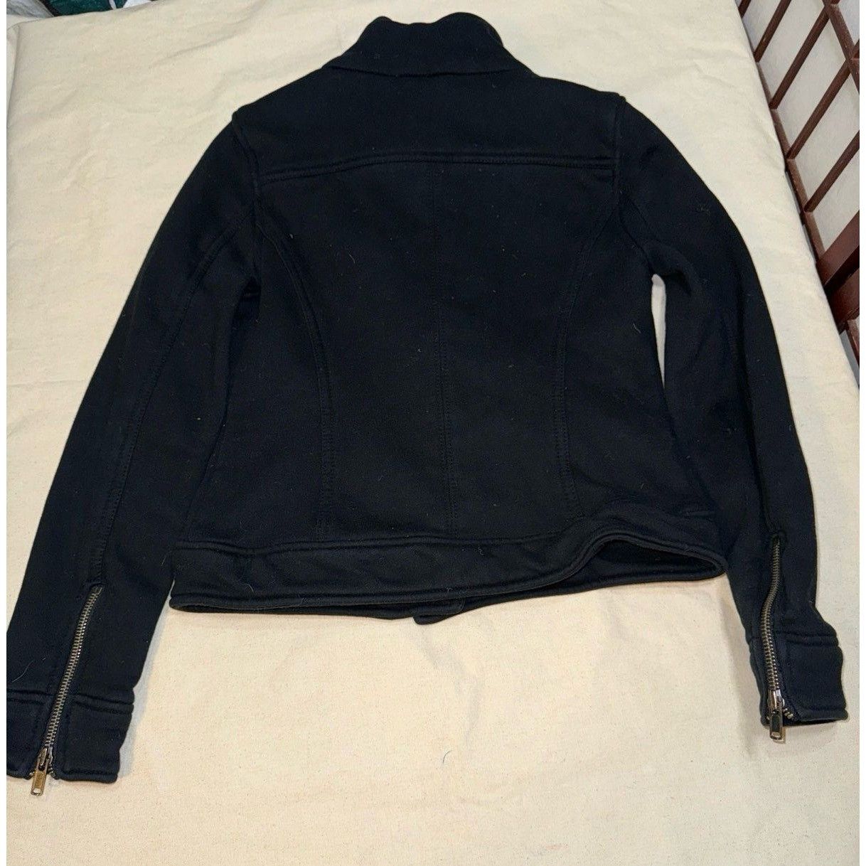 Gap Gap Womens Motorcycle Biker Jacket Black Asymmetric Zip Pock Size XS / US 0-2 / IT 36-38 - 10 Thumbnail