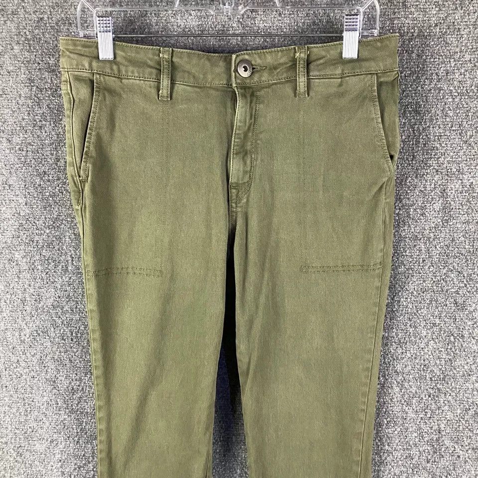 DL1961 DL1961 Jeans Women's 26 Green Drop Crotch Tapered Cotton Size 26" / US 2 / IT 38 - 2 Thumbnail