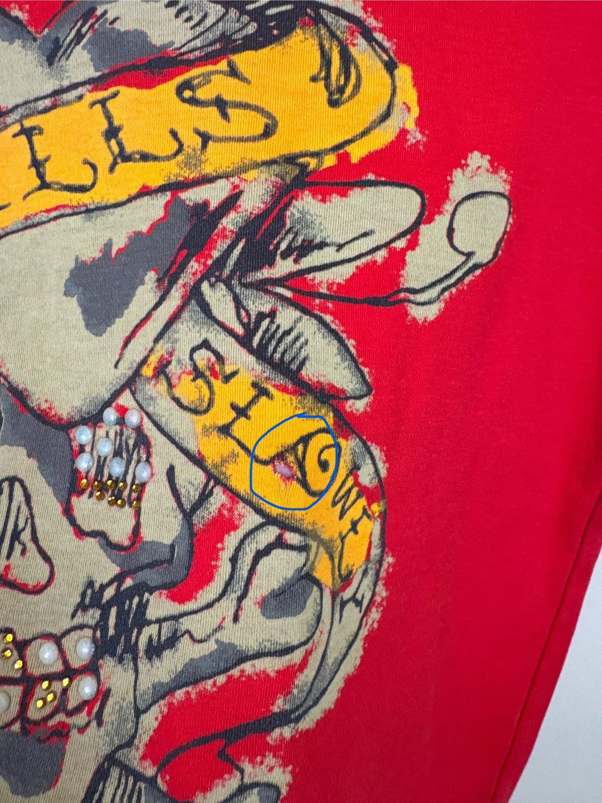 Ed Hardy Vintage Ed Hardy T shirt Women Top Heart Red Tattoo Sz S Y2K Size S / US 4 / IT 40 - 10 Thumbnail