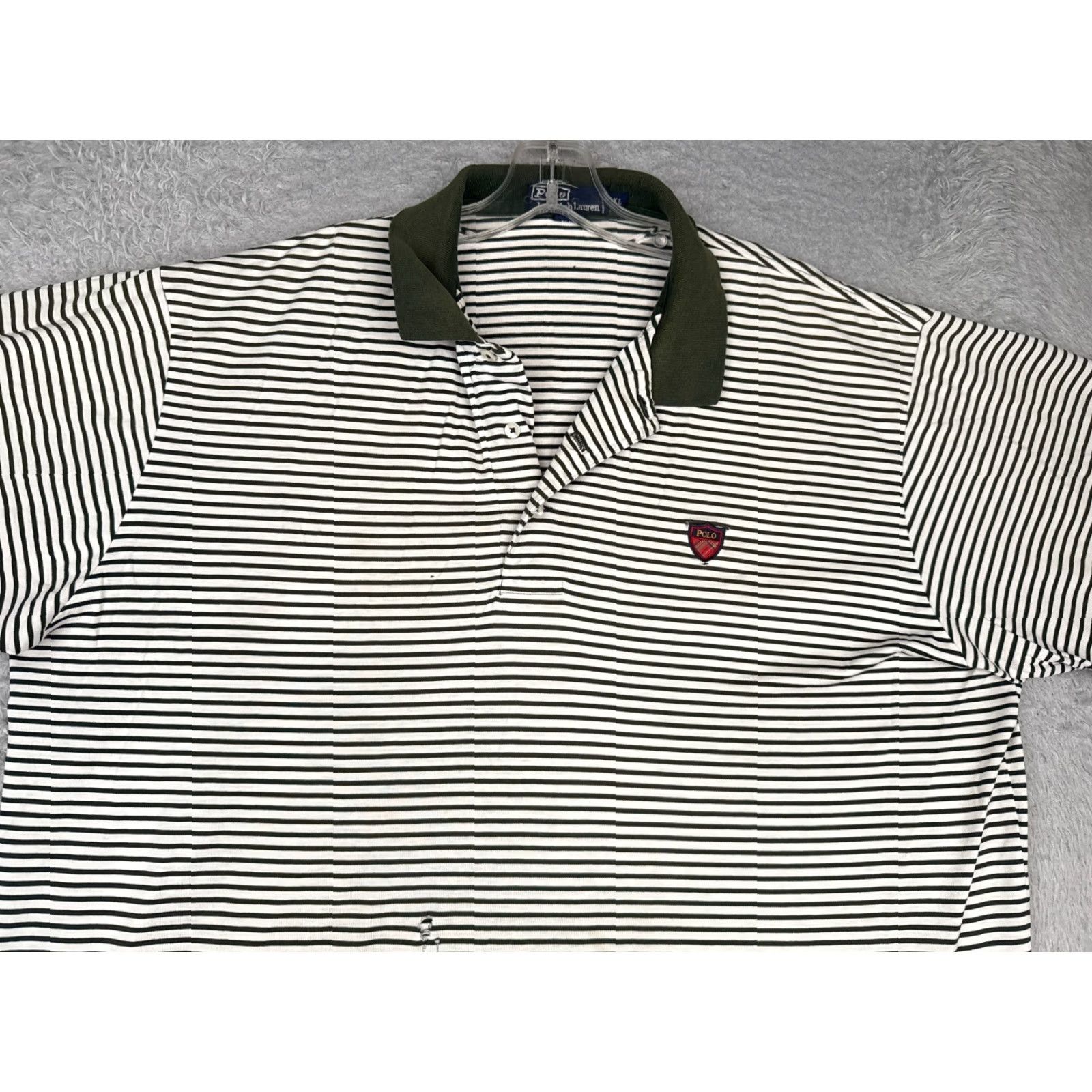 Ralph Lauren VINTAGE Ralph Lauren Polo Shirt Men XL Green White Stripe Seminole Golf READ Size US XL / EU 56 / 4 - 4 Thumbnail