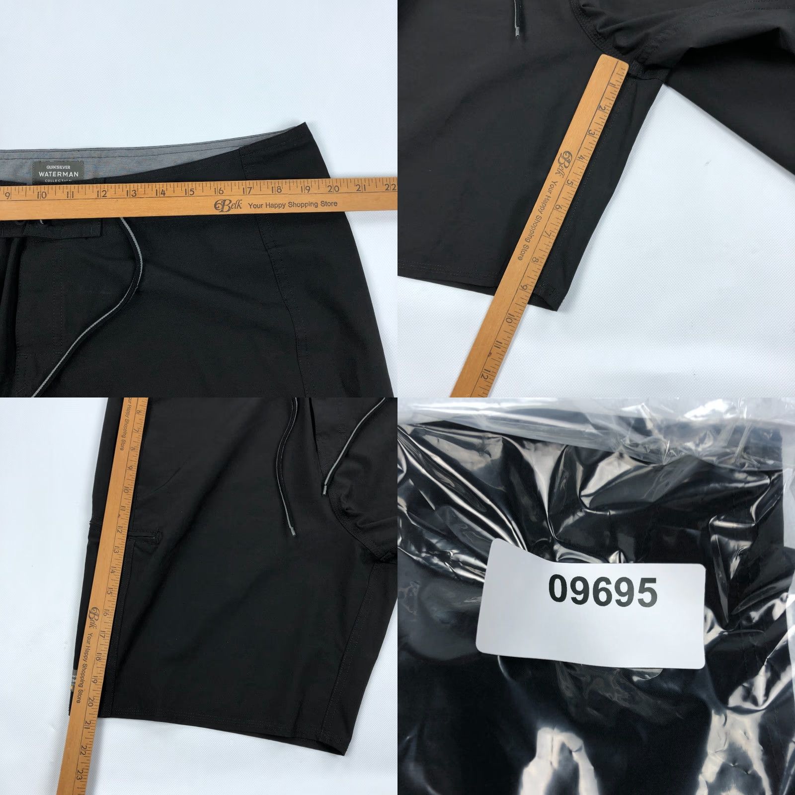 Quiksilver Quiksilver Board Shorts Mens 38 Solid Black Cargo Swim Surf Size US 38 / EU 54 - 8 Thumbnail