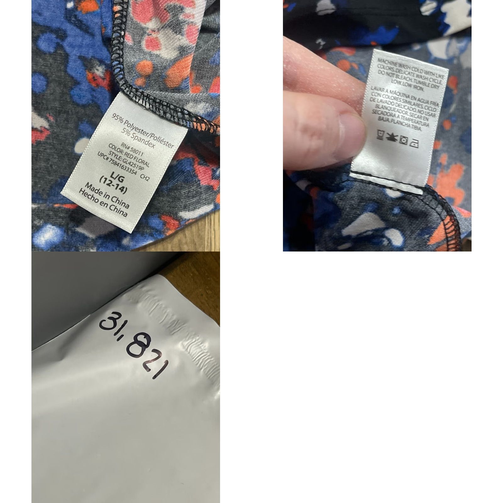 George George Shirt, Women’s Large, Floral, Sleeveless, Multicolor, Round Neck, Pullover, Casual, T-Shirt, George Size L / US 10 / IT 46 - 8 Thumbnail