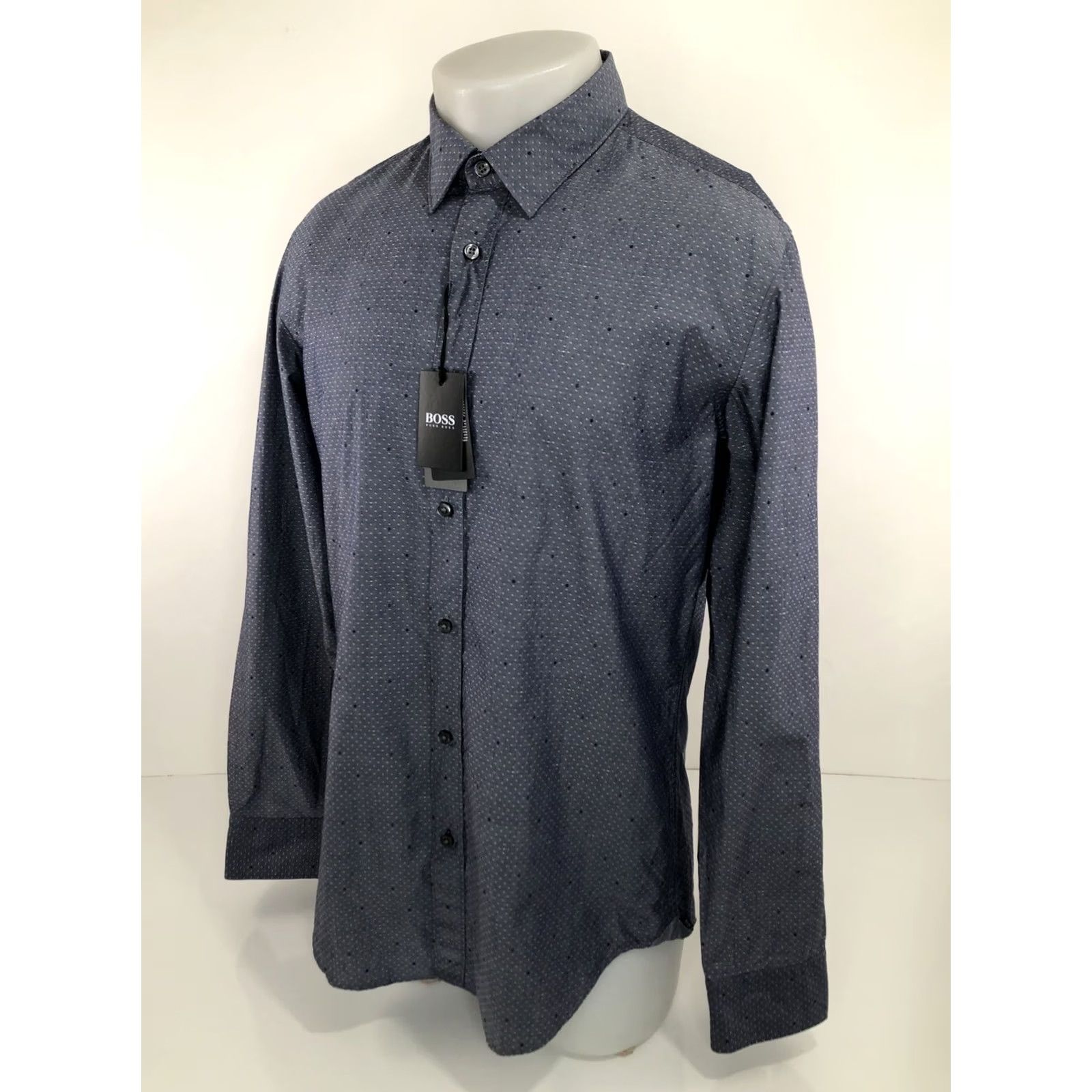 Hugo Boss HUGO BOSS / NEW w TAGS - Slim Fit Mens Lg. Geometric Dot Spot Shirt Size US L / EU 52-54 / 3 - 3 Thumbnail