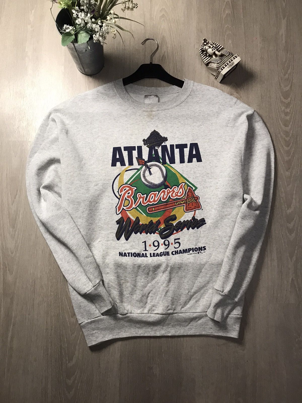 MLB × Vintage Vintage 1995 Atlanta Braves MLB champions sweatshirt Size US XL / EU 56 / 4 - 1 Thumbnail