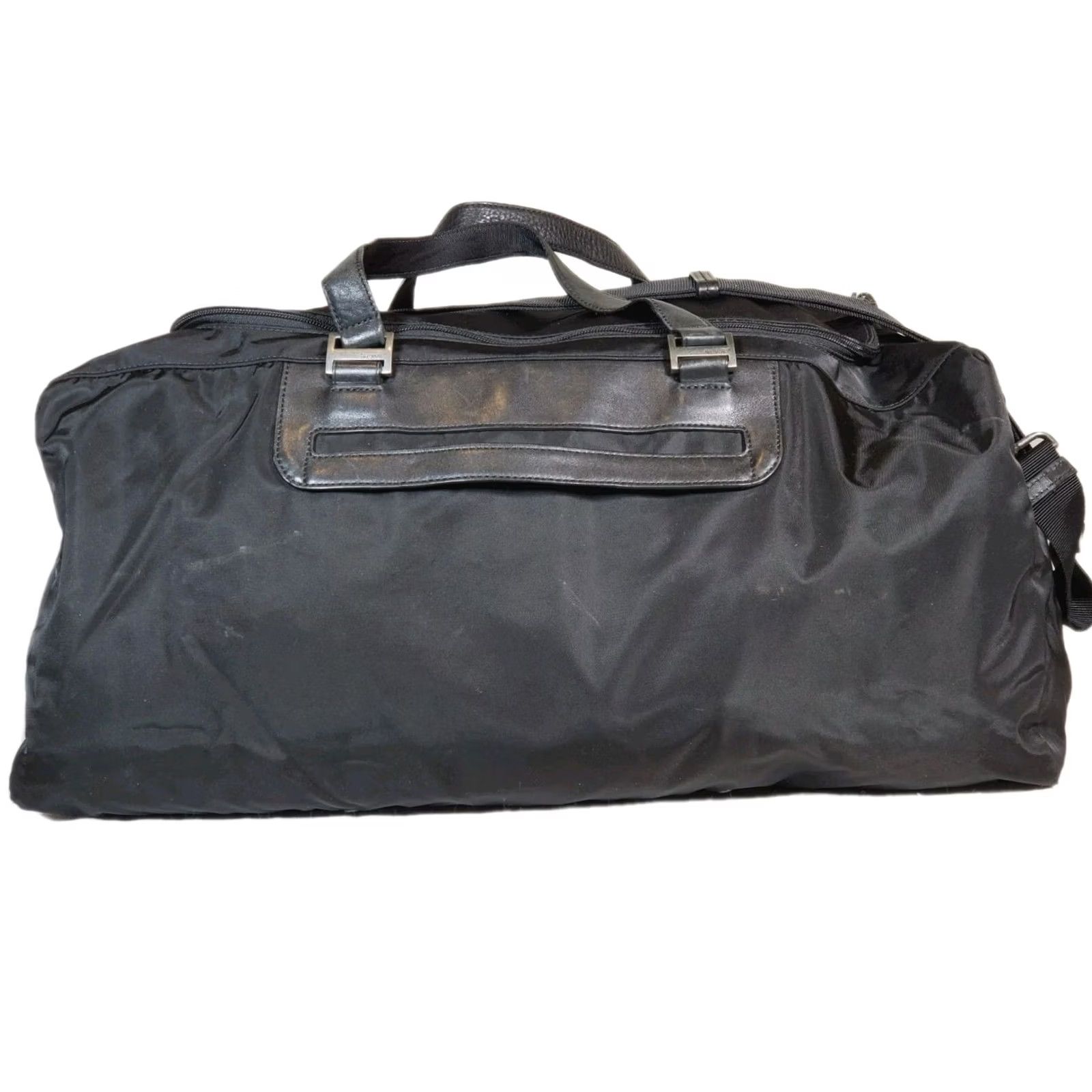 Tumi Tumi Pack-a-Way Duffle Weekender Bag - Black Nylon Leather Shoulder Strap Size US M / EU 48-50 / 2 - 3 Thumbnail