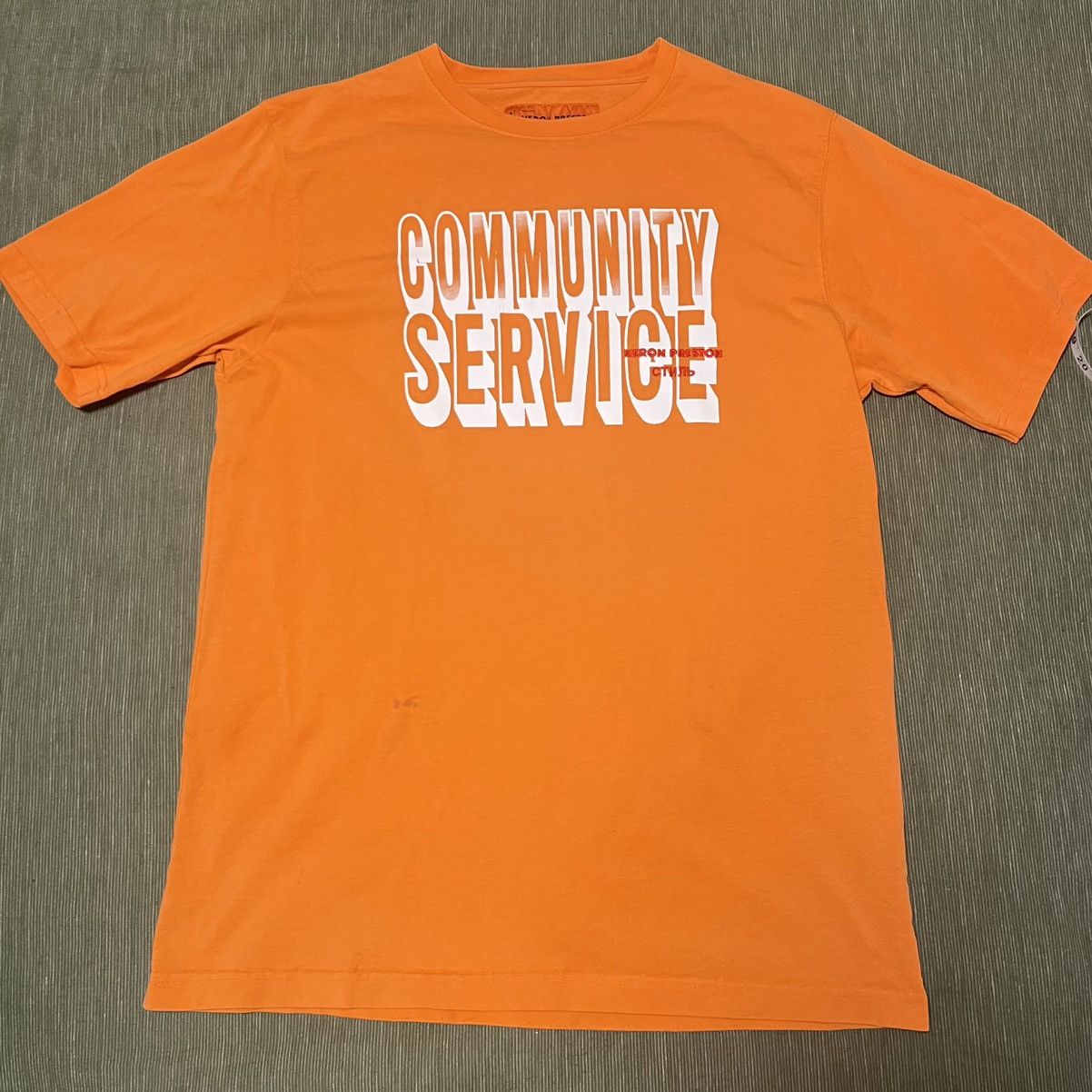 Heron Preston Heron Preston “Community Service” Oversized Orange tee Size US M / EU 48-50 / 2 - 1 Thumbnail
