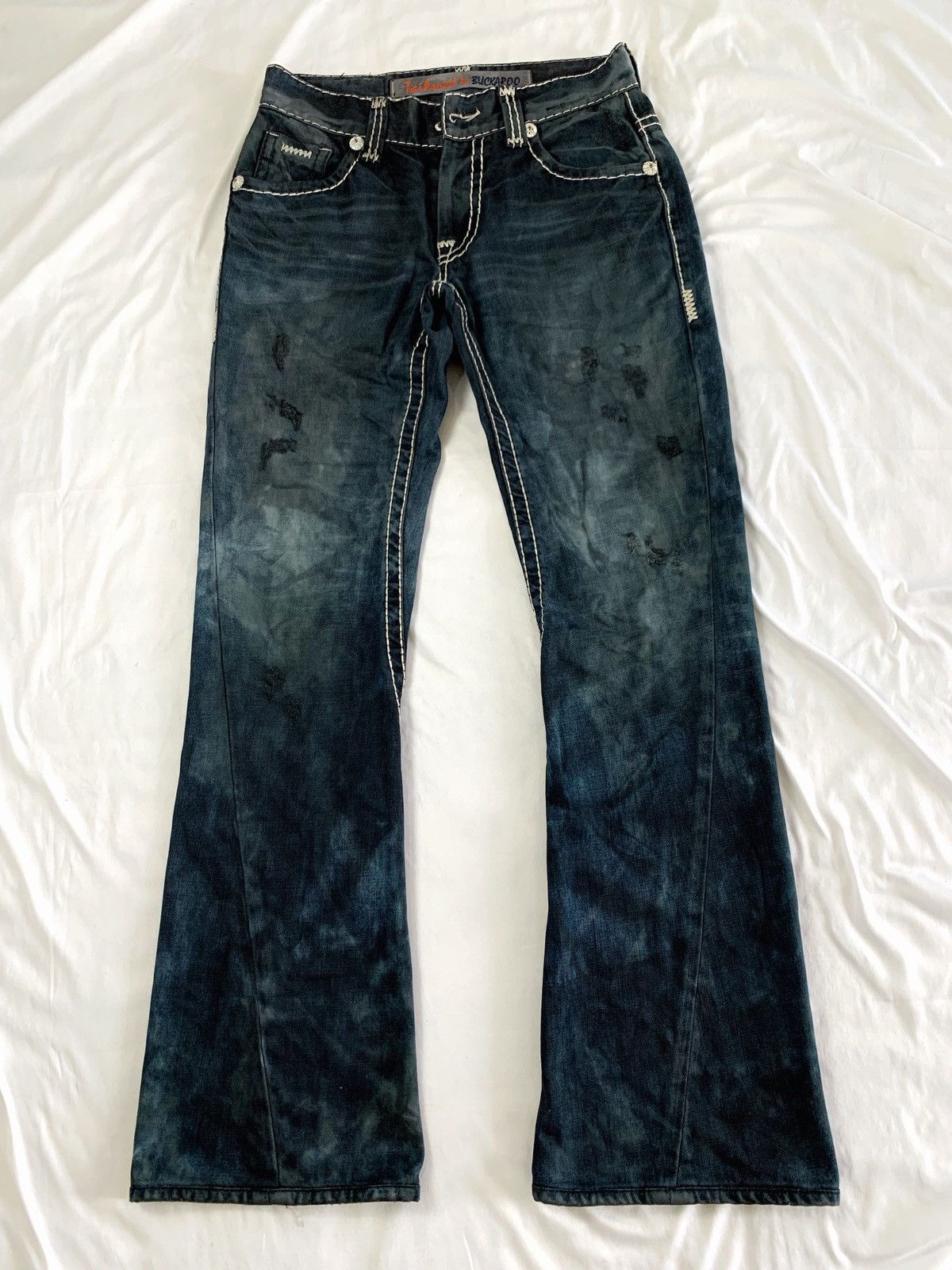 Japanese Brand Flare bootcut buckaroo jeans like true religion Size US 28 / EU 44 - 2 Thumbnail
