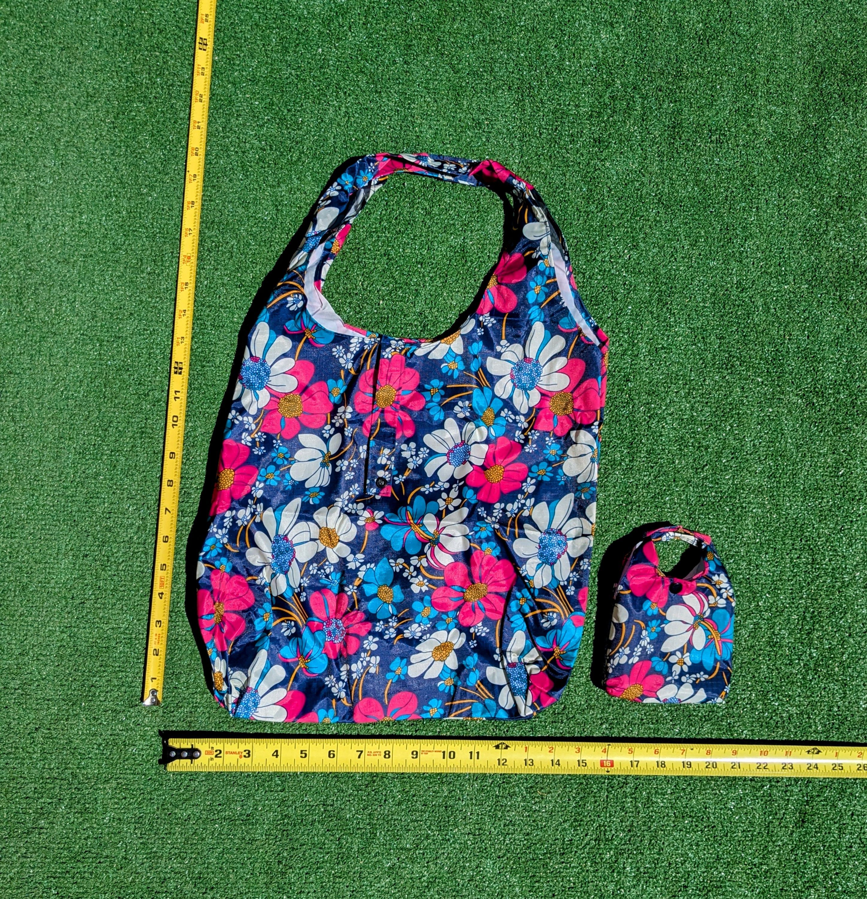 Other Folding Collapsing Nylon Floral Compact Travel Tote Bag Size ONE SIZE - 2 Thumbnail