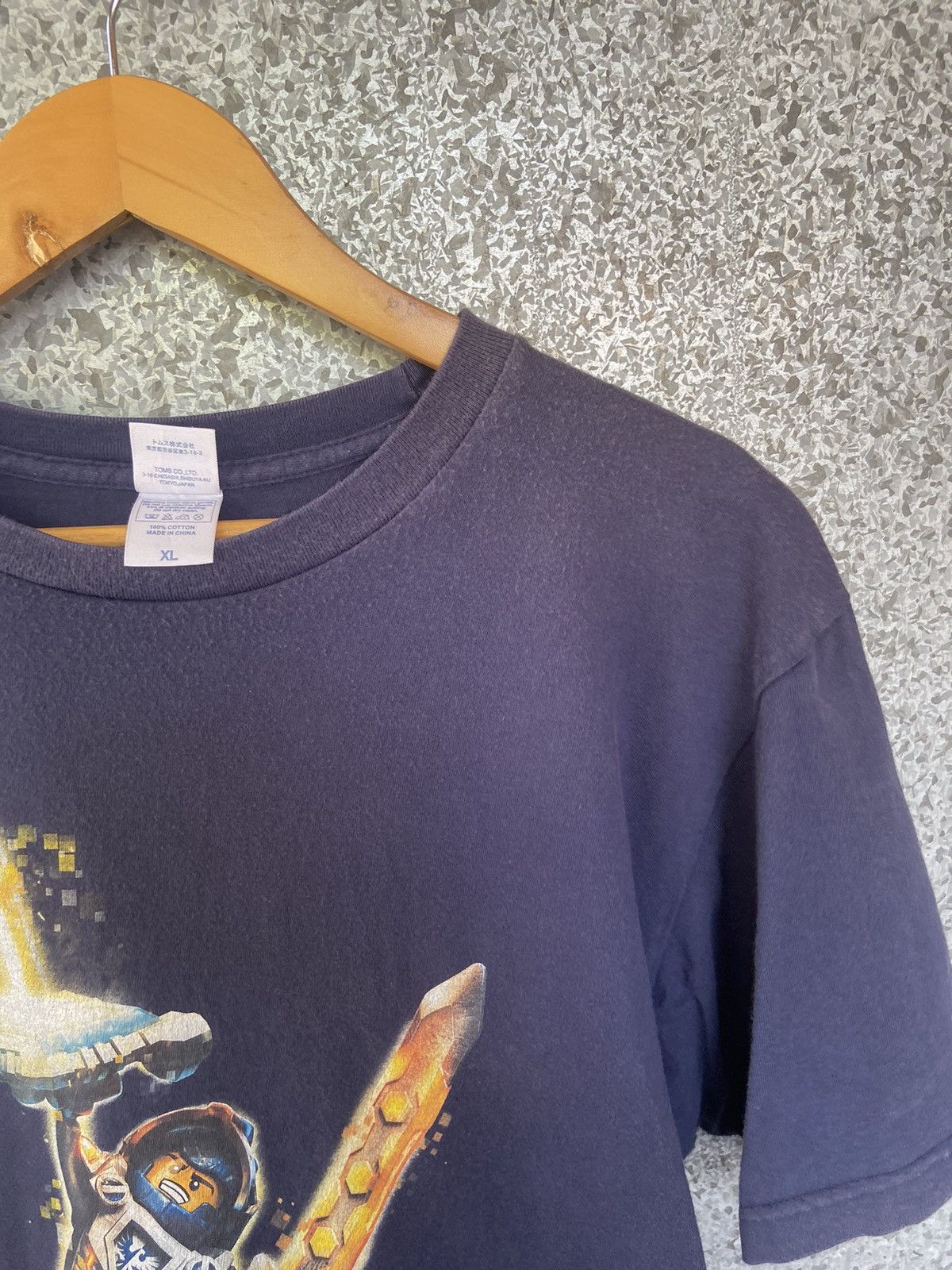 Cartoon Network Lego X Nexo Knights t shirt sun faded blue Size US XL / EU 56 / 4 - 5 Thumbnail