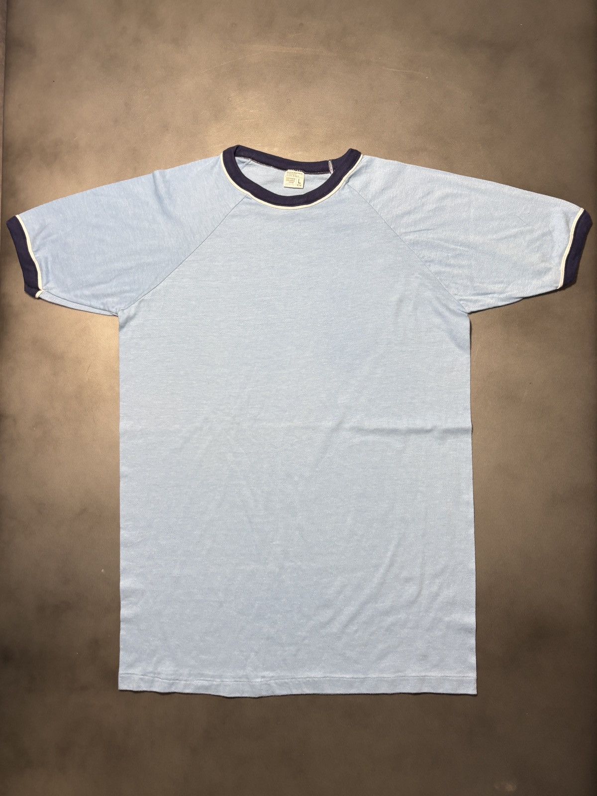 JCPenney 1970s Ringer Tee 70s Vintage JC Penney Raglan Blank USA Baby Size US S / EU 44-46 / 1 - 7 Thumbnail