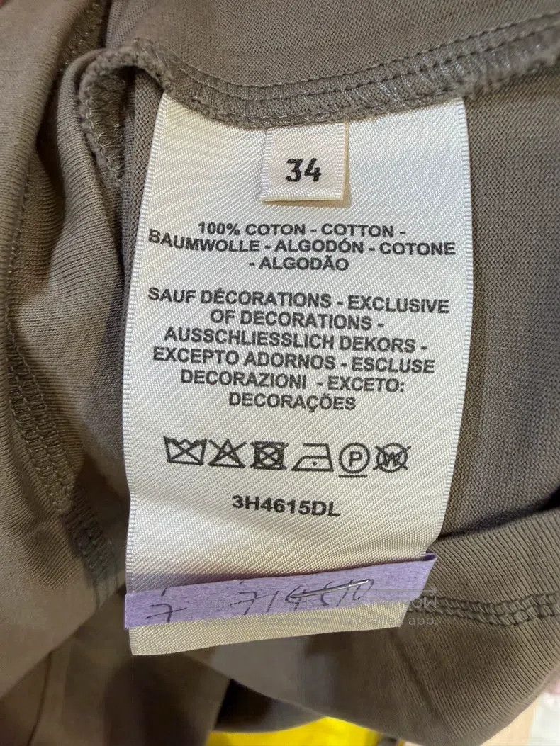Hermes Hermes Khaki Embroidered H Short Sleeve Size XXS / US 00 / IT 34 - 4 Thumbnail