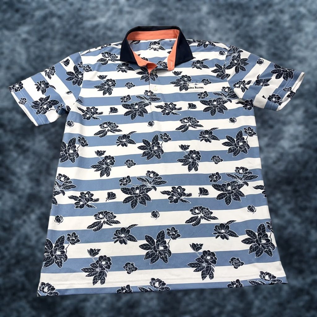Puma PUMA Golf Polo Shirt Mens Small Blue White Floral Stretch Cap Sleeve Polo Shirt Polo Shirt Golf Shirt Mens Small Blue White Floral Stretch Size US S / EU 44-46 / 1 - 1 Thumbnail