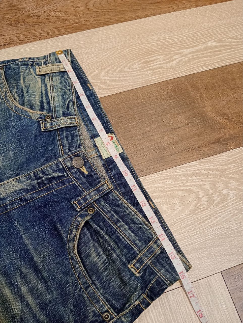 If Six Was Nine OZZ FIRST PINBALL BLUE DISTRESSED FLARED PANTS Size US 32 / EU 48 - 13 Thumbnail
