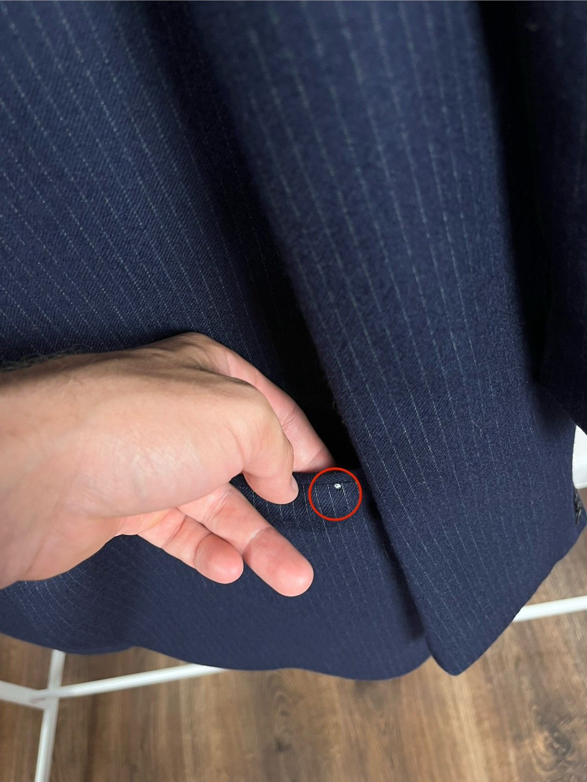 Vintage Wool 3-Piece Suit Pinstripe 40R Blazer Vest Pants