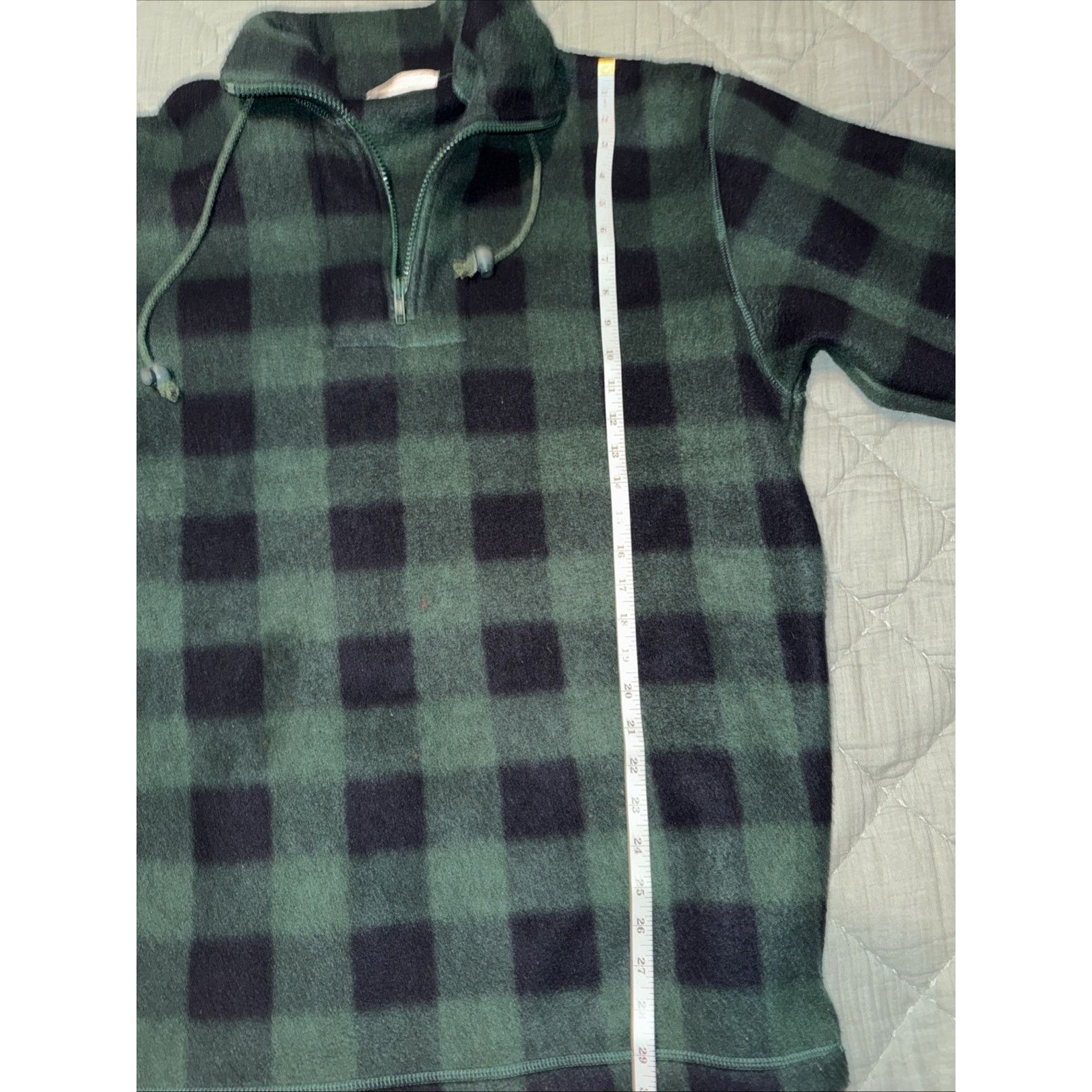 Lord & Taylor Lord & Taylor Men's Vintage Navy Blue Plaid Fleece 1/4 Zip L Size US L / EU 52-54 / 3 - 5 Thumbnail
