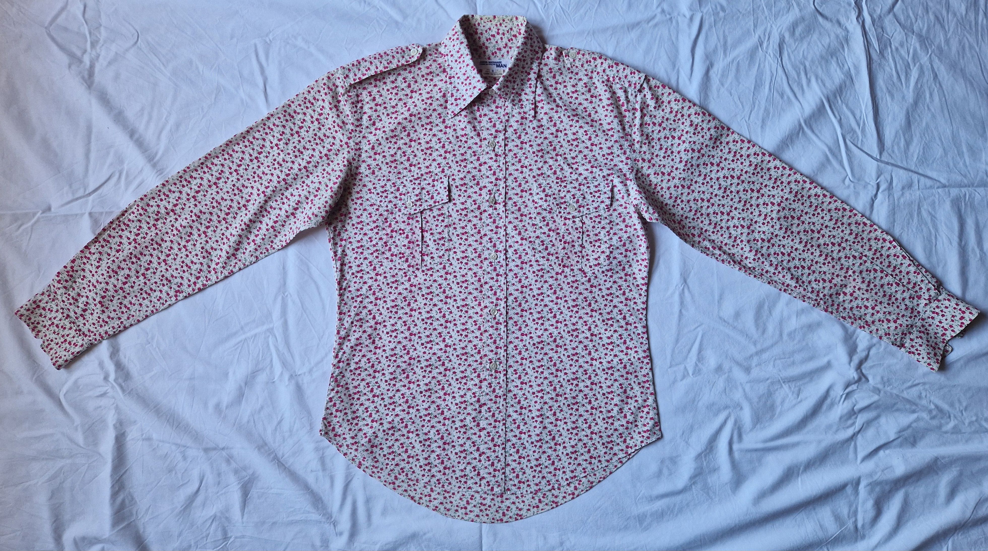 Junya Watanabe Junya Watanabe MAN 2003 Archive Stencil Floral Utility Shirt Size US S / EU 44-46 / 1 - 1 Thumbnail