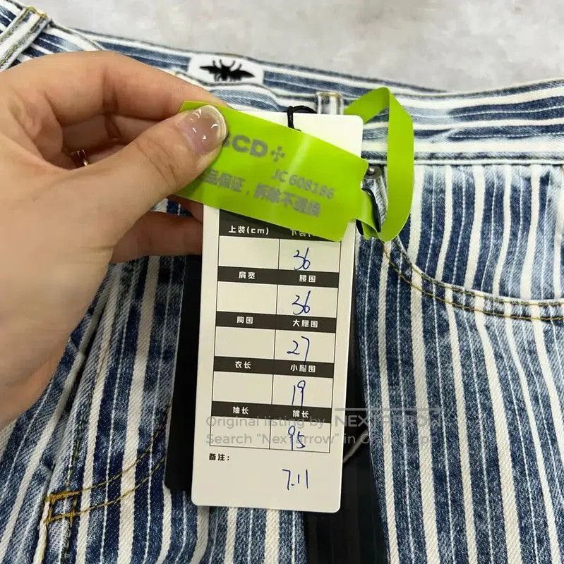 Dior Dior Summer Blue Cotton Striped Casual Pants . Size 28" / US 6 / IT 42 - 5 Thumbnail