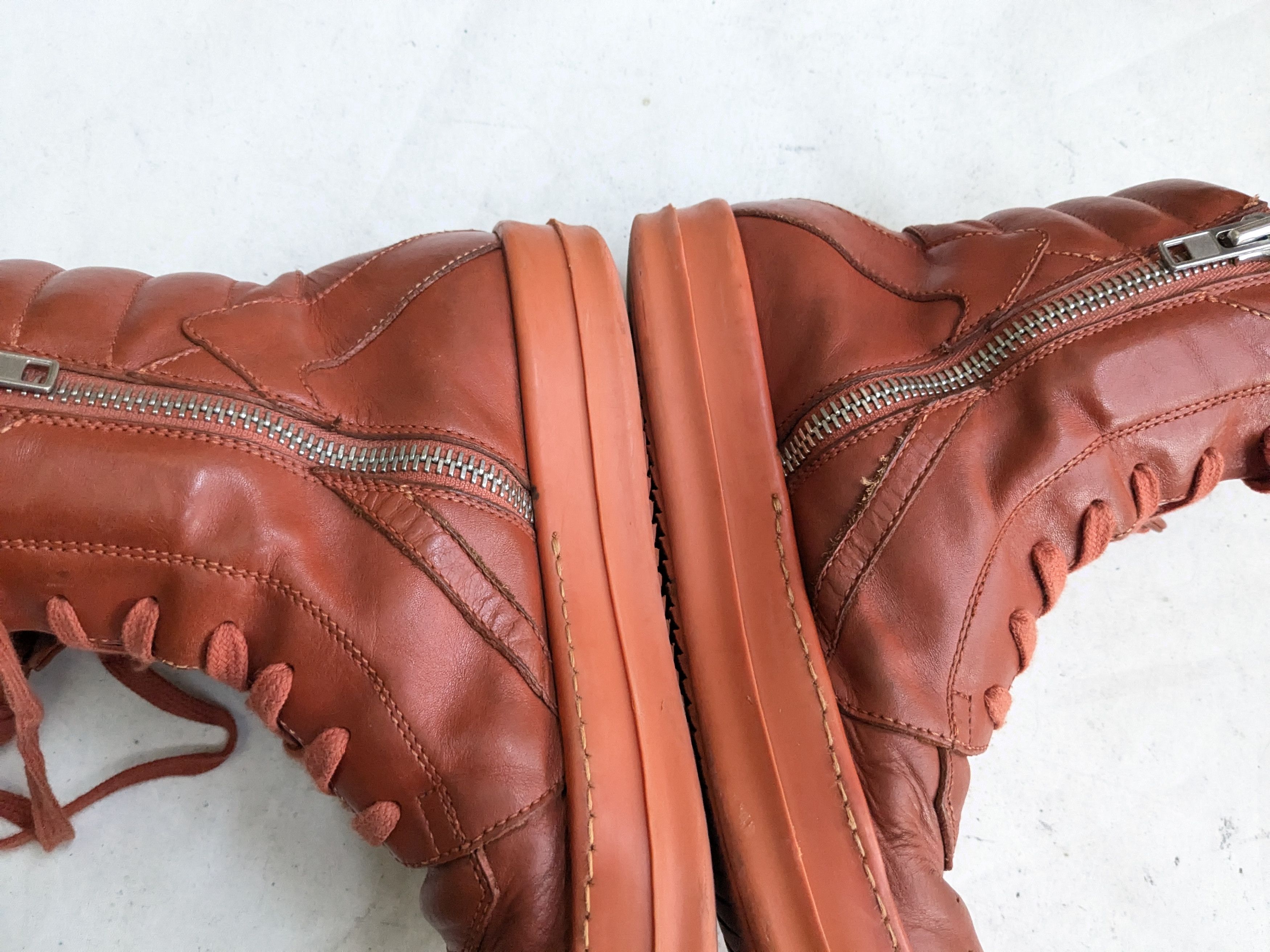 Rick Owens Rick Ownes Geobasket Papaya Orange 9 42 Leather Size US 9 / EU 42 - 14 Thumbnail