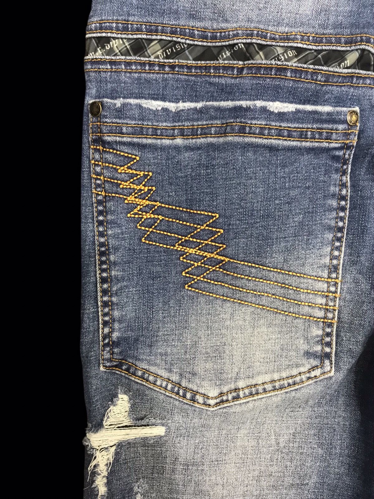 Japanese Brand 💥DENIM ART💥MCD Heavy Distressed Punk Stonewash Denim F142 Size US 33 - 14 Thumbnail