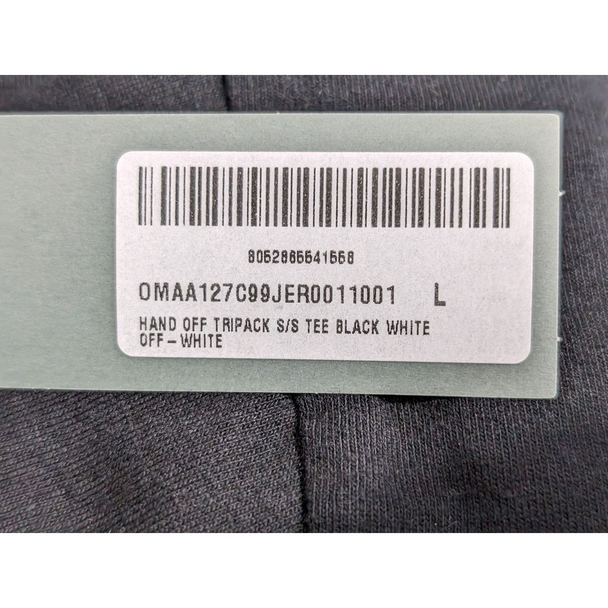 Off-White o1rshd1 Hand Off Tripack S/S Tee in Black/White Size US L / EU 52-54 / 3 - 21 Thumbnail