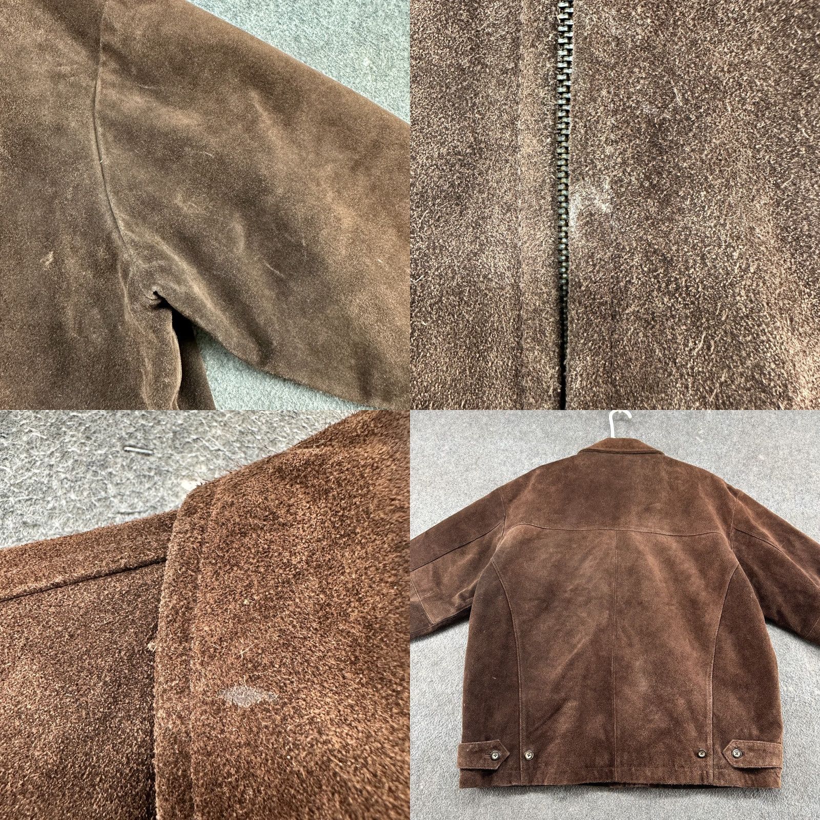 Vintage VINTAGE Le Collezioni Structure Jacket Men XL Brown Suede Leather 90s Bomber Full Zip Lined Quilted Winter Fall Casual Size US XL / EU 56 / 4 - 8 Thumbnail