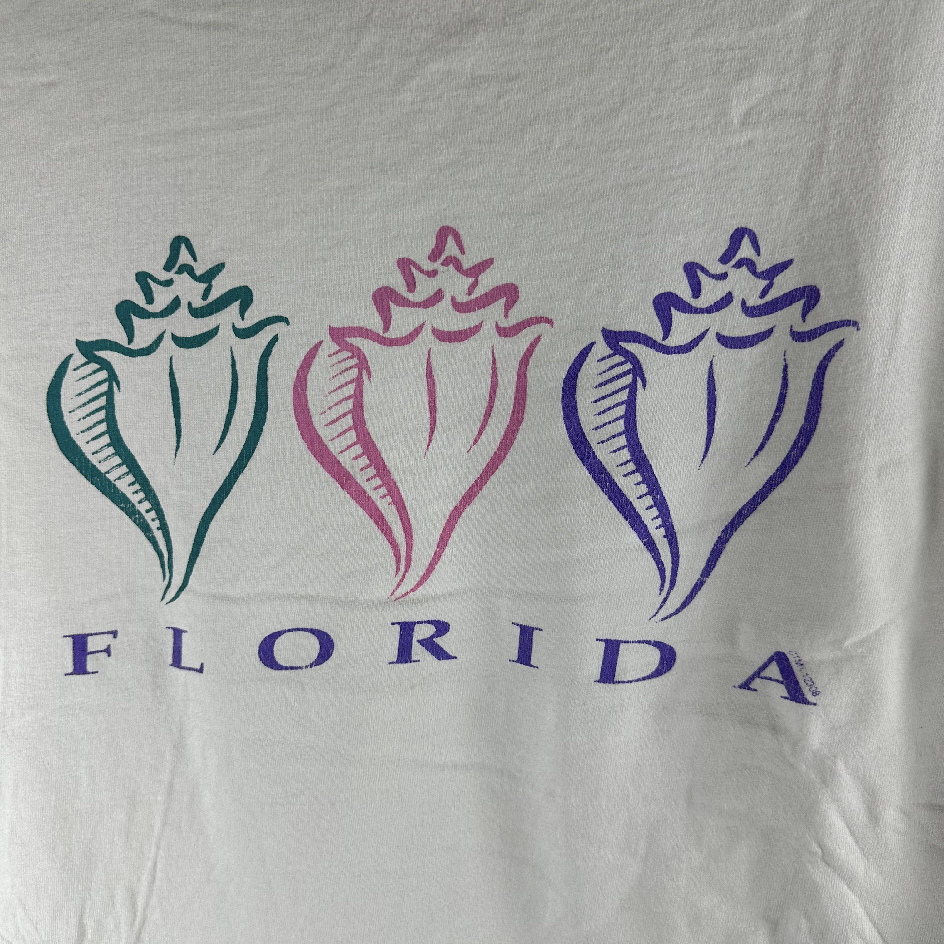Vintage ​Vintage 90s Champion Florida Shells Tourist Graphic T-shirt Size US XL / EU 56 / 4 - 2 Thumbnail