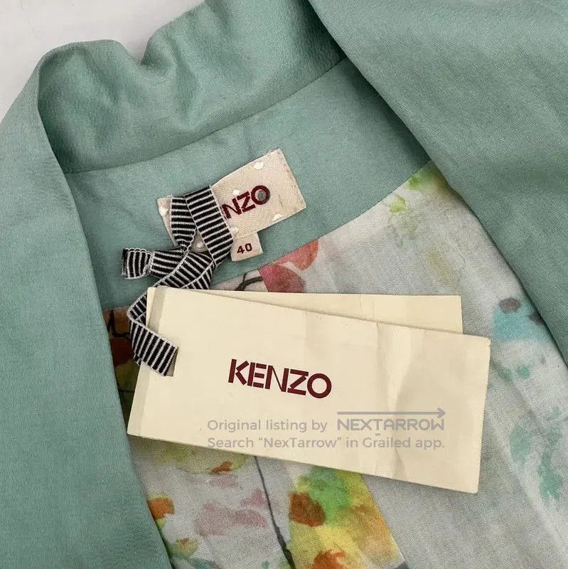 Kenzo KENZO Women's Long Green Cotton Trench Coat . Size M / US 6-8 / IT 42-44 - 5 Thumbnail