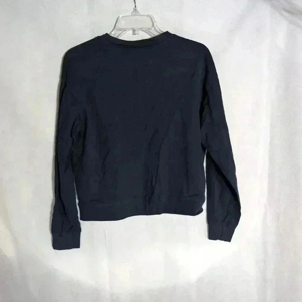 Divided Ladies Queens NY Gold Crown navy long sleeve top Sz S Size L / US 10 / IT 46 - 3 Thumbnail
