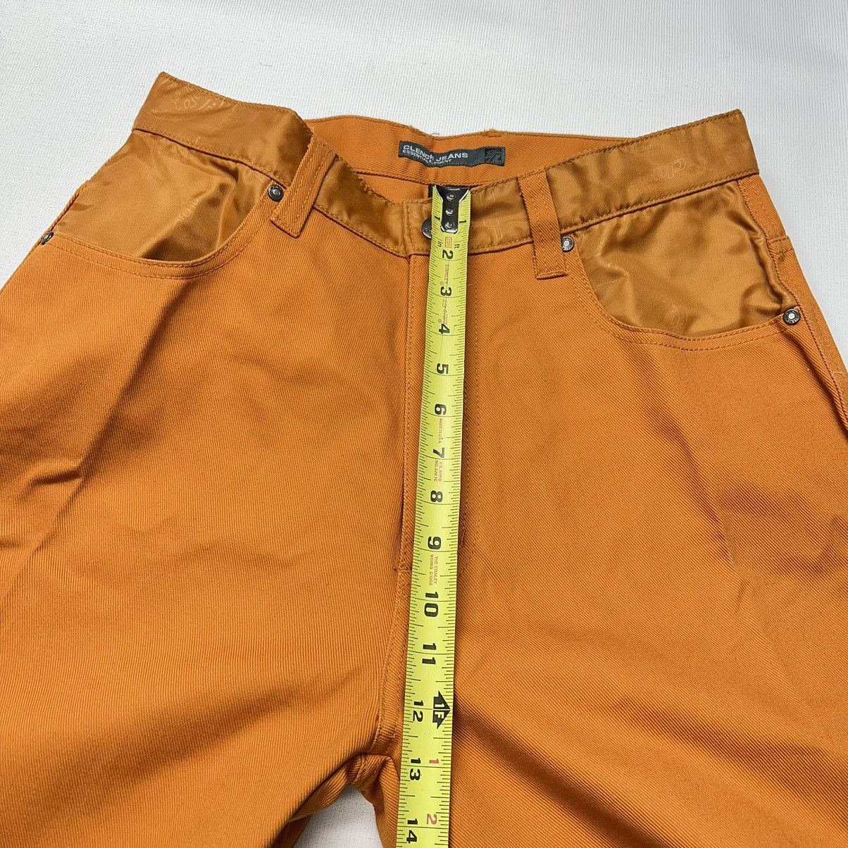 Clench × Vintage VTG Clench Jeans Orange Carpenter Denim Wide Baggy Skater Size US 32 / EU 48 - 23 Thumbnail