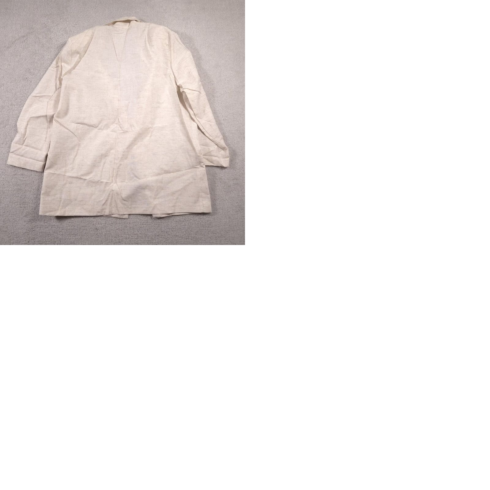 Vintage Fashion Bug Womens Blazer 18/20W Beige Woven One Button Career Plus Made USA Size XXL / US 16-18 / IT 52-54 - 10 Thumbnail
