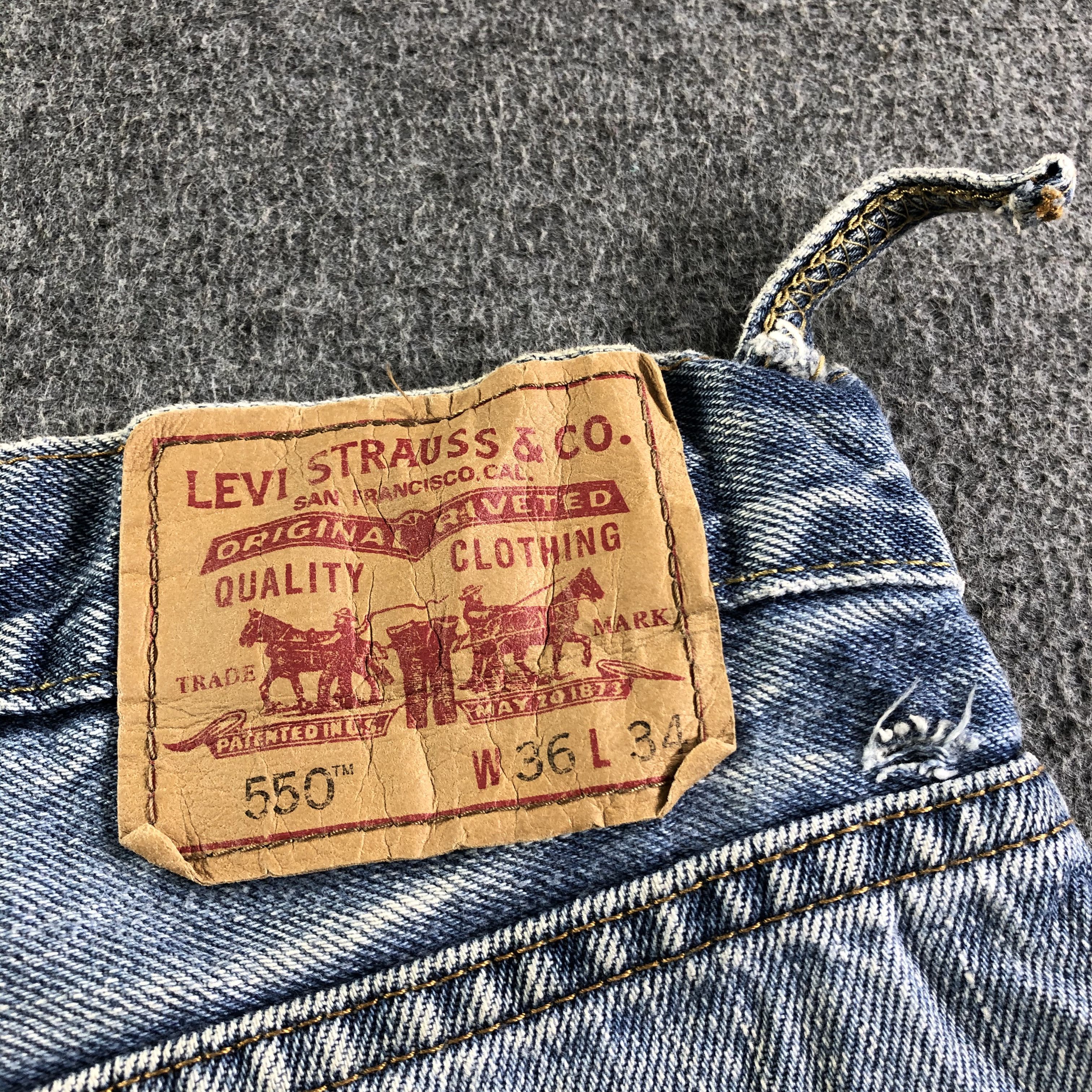 Levi's Vintage Blue Wash Levis 550 Jeans-J4417 Size US 38 / EU 54 - 5 Thumbnail