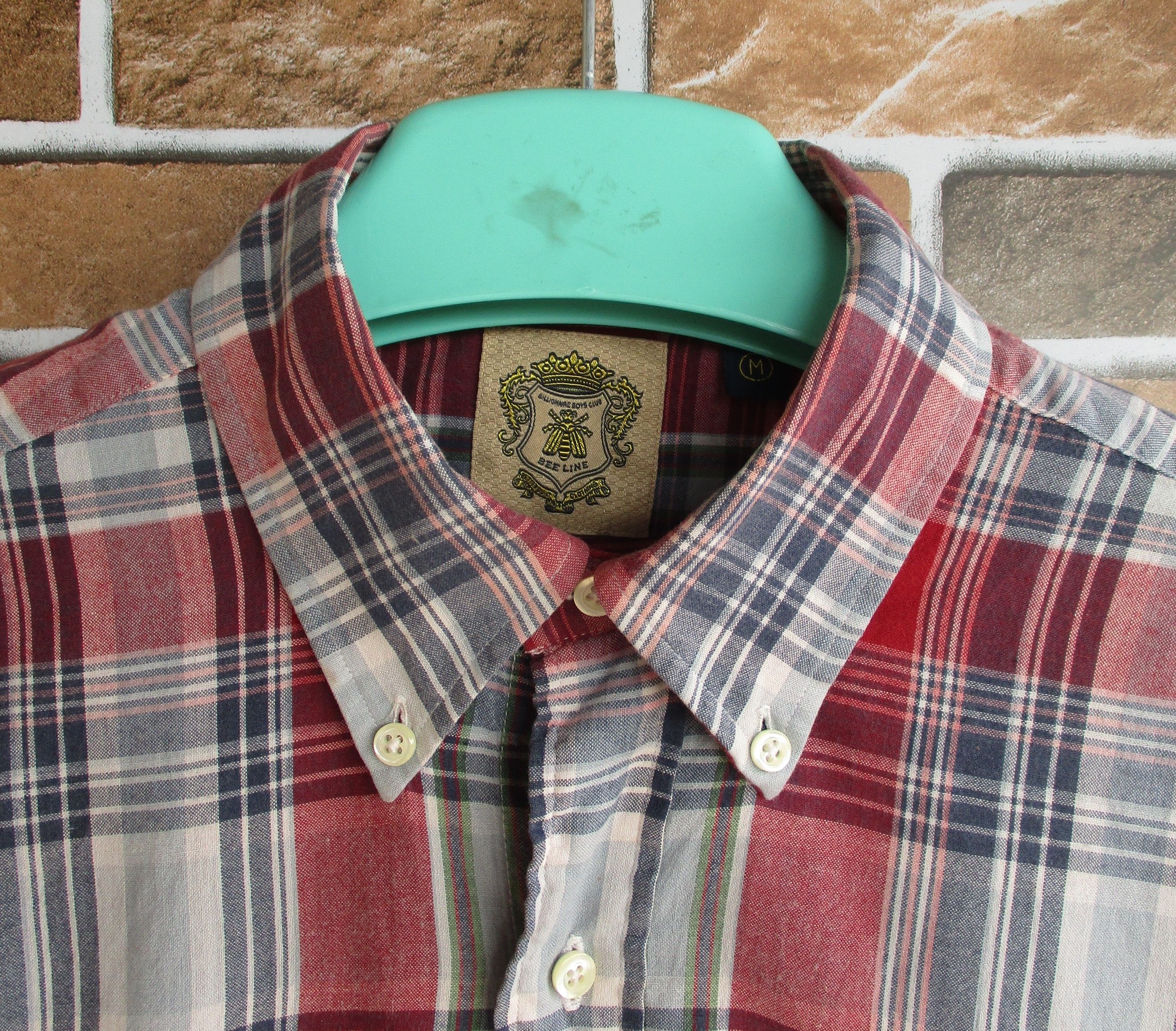 Bee Line by Billionaire Boys Club BEE LINE Plaid Gingham Shirt Made in USA Size US M / EU 48-50 / 2 - 3 Thumbnail