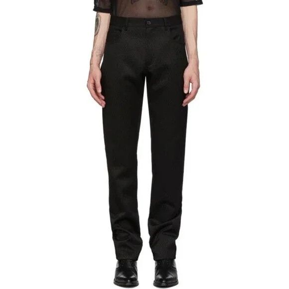 Yang Li Yang Li 5 Pocket Contrast Trousers Size 46 US 30 S Mens Bla Size US 30 / EU 46 - 12 Thumbnail
