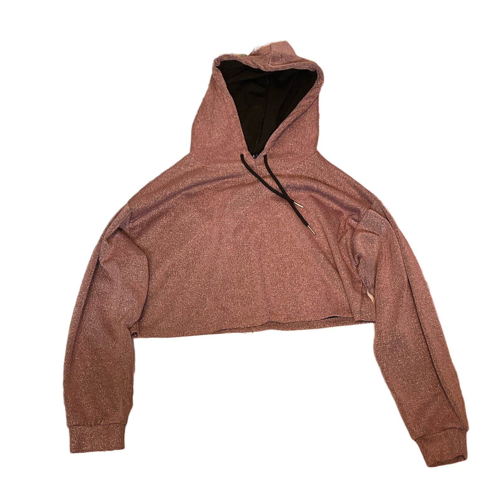Forever 21 Forever 21 Cropped Hoodie Womens Size Medium Metallic Pink Size M / US 6-8 / IT 42-44 - 8 Thumbnail