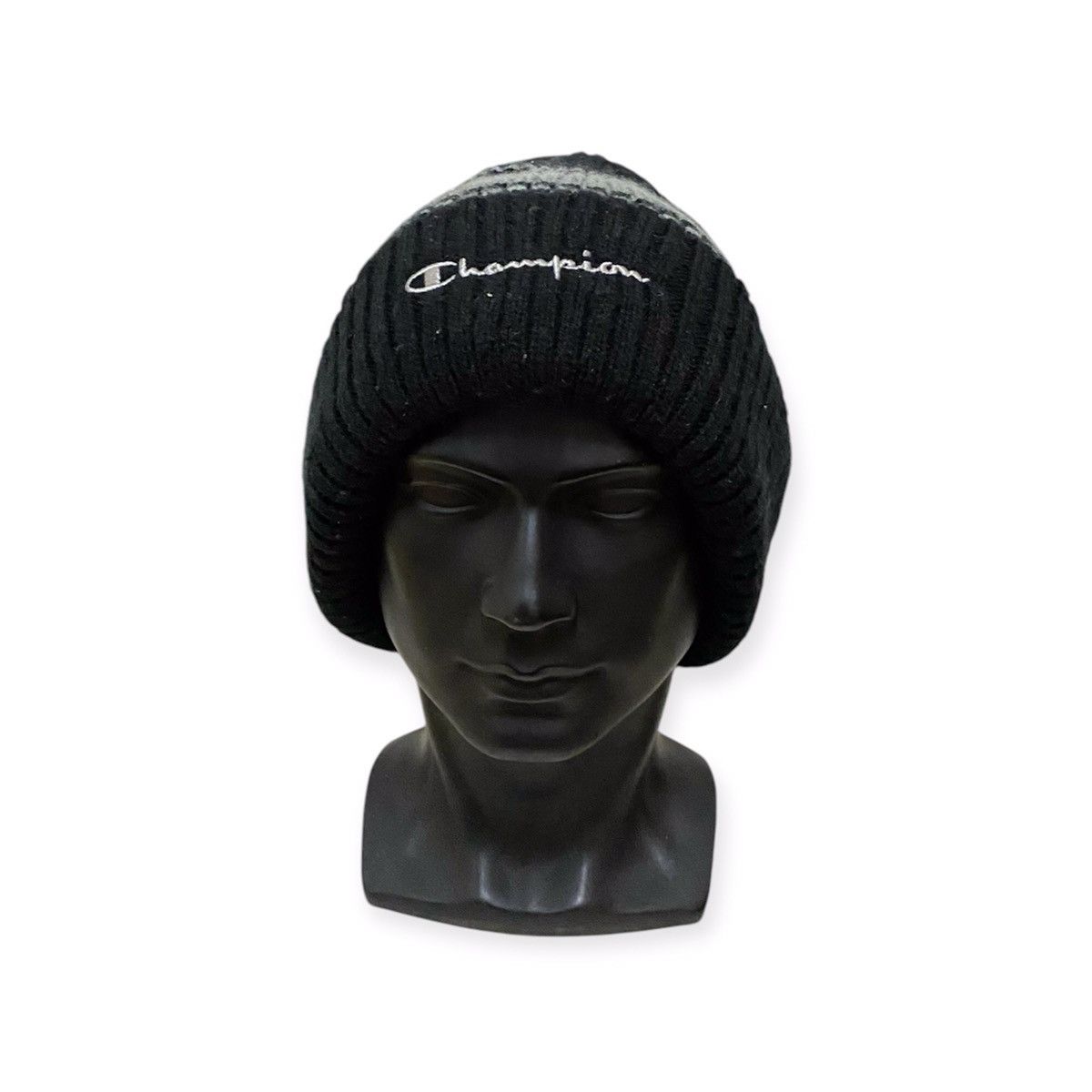 Vintage Champion Stripe Design Beanie Hat