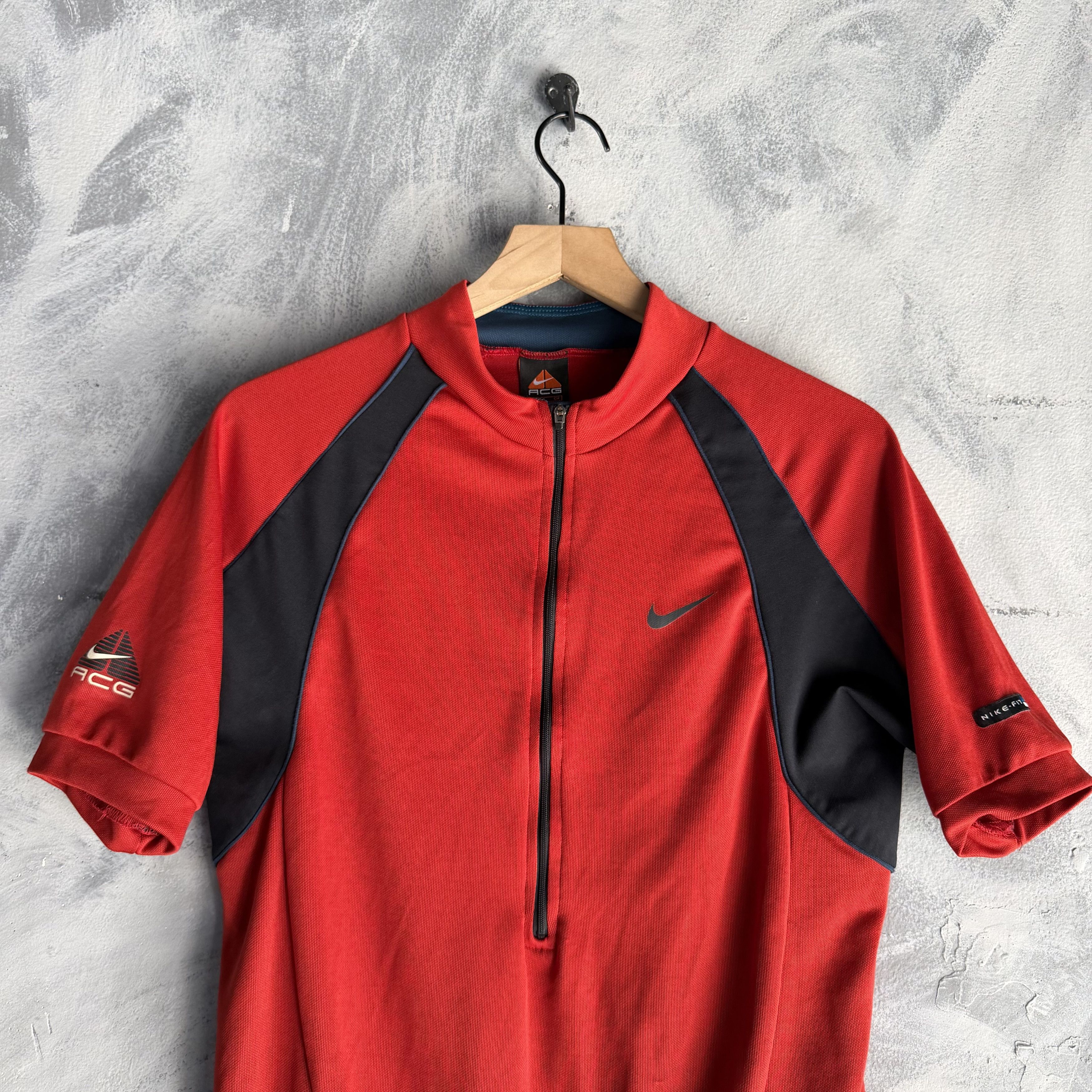 Nike ACG Vtg Nike ACG Cycling Jersey Men Red 1/2 Zip E Fit 3 Pocket Size US S / EU 44-46 / 1 - 2 Thumbnail
