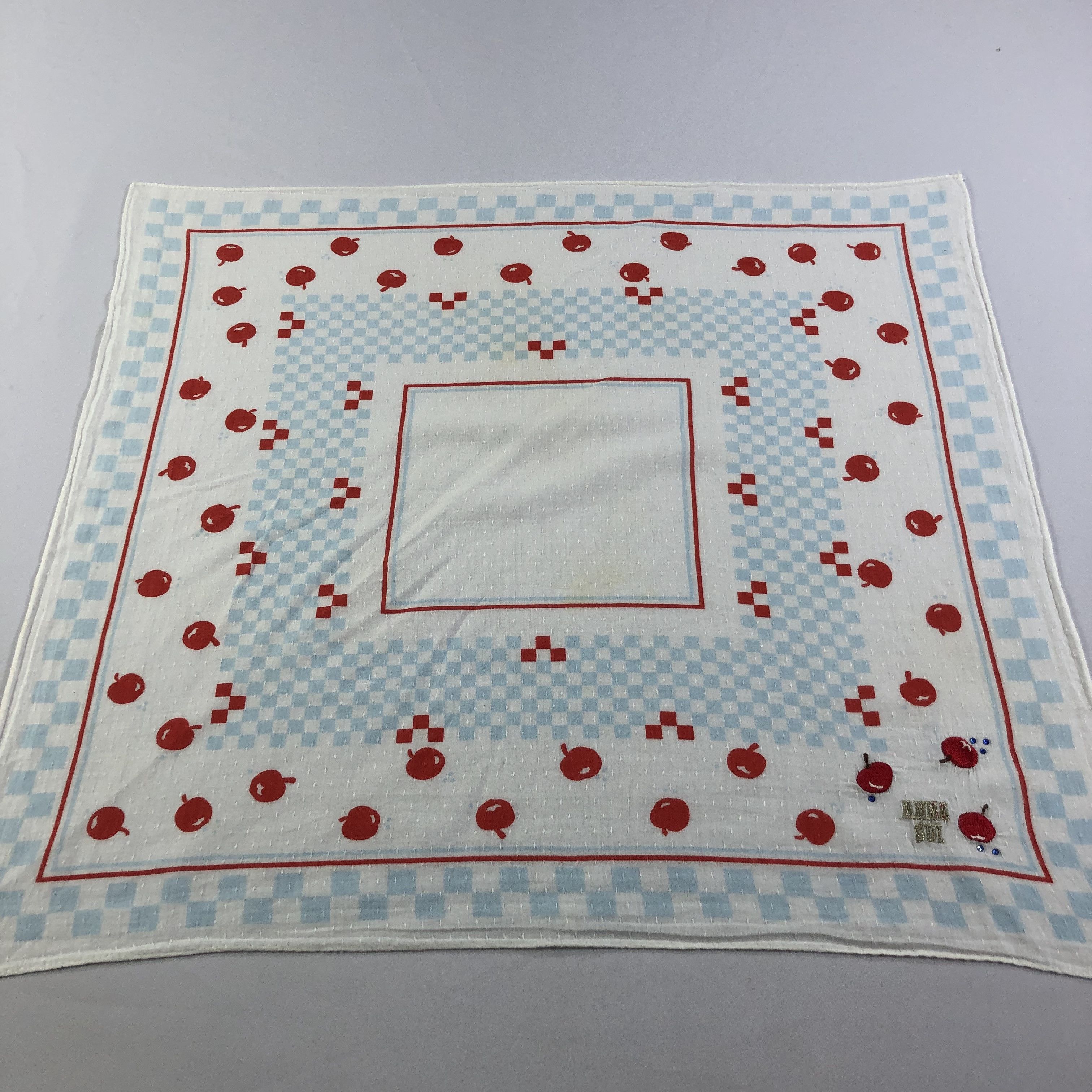 Anna Sui Cherry Handkerchief Neckerchief Bandana H1794