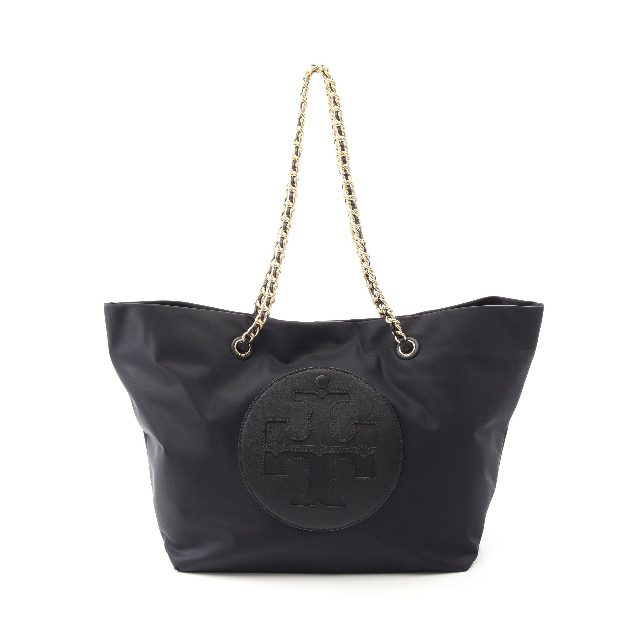 Tory Burch Tory Burch Ella Chain Shoulder Bag Tote Nylon Leather Black Size ONE SIZE - 1 Thumbnail