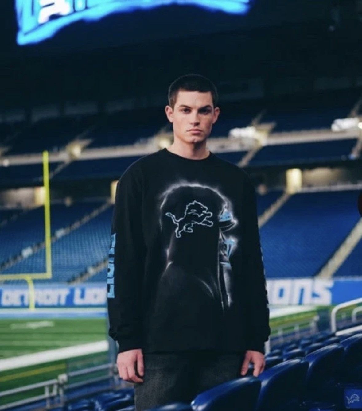 Eminem Eminem x Detroit Lions Capsule Silhouette Long Sleeve Shirt Size US M / EU 48-50 / 2 - 1 Thumbnail
