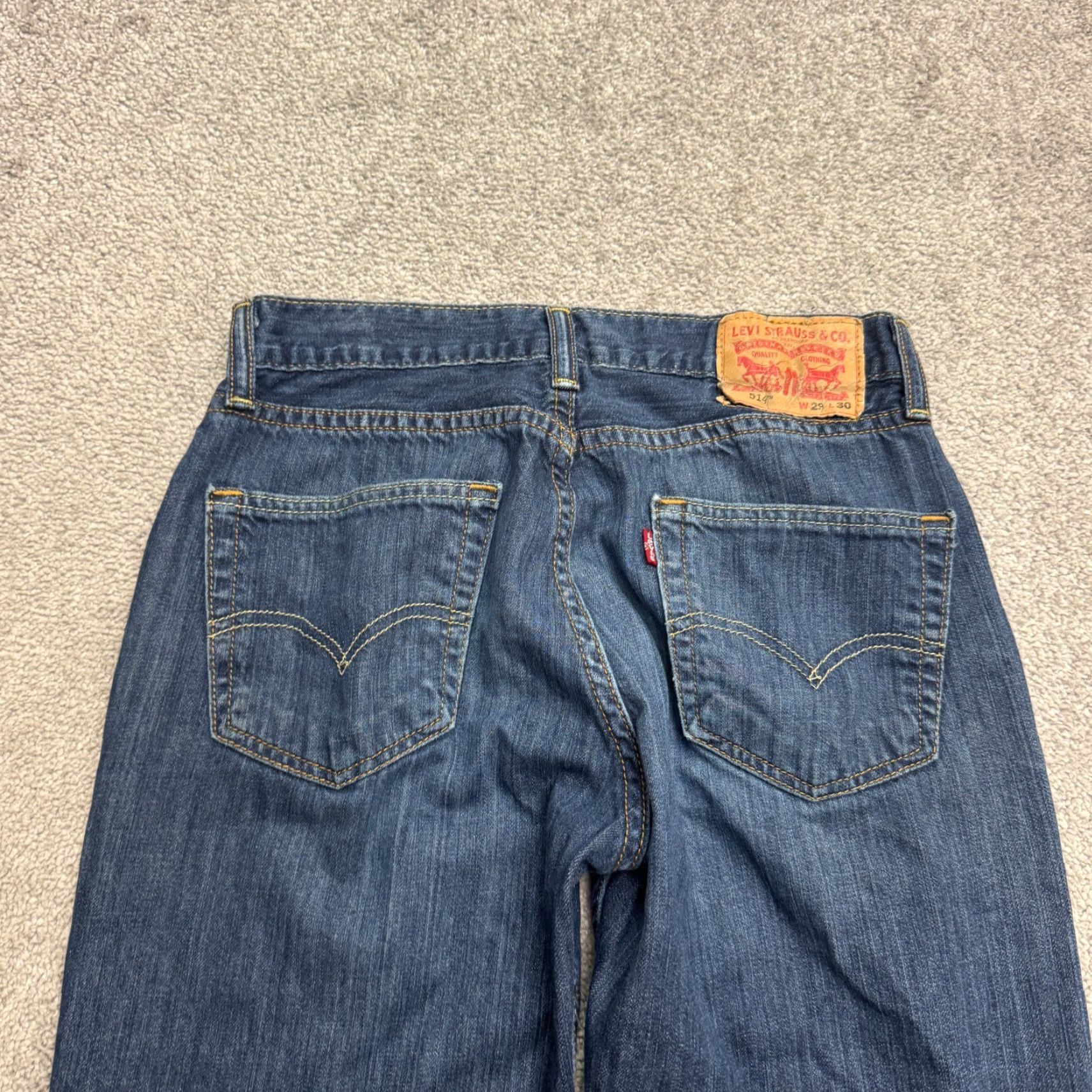Levi's Levi's 514 Denim Jeans Mens 29x30 Straight Leg Medium Wash Blue Casual Streetwear Mens Bay Size US 29 - 4 Thumbnail