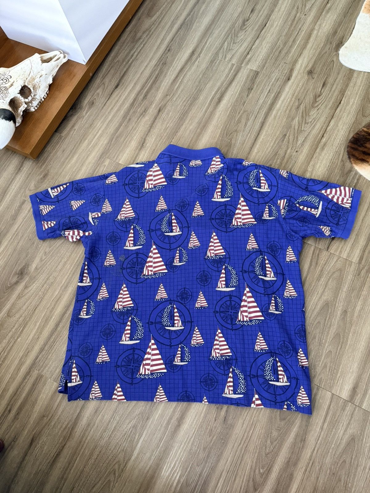 Croft & Barrow Vintage Croft & Barrow C&B Sport Polo Sailboats Flag Size US XXL / EU 58 / 5 - 4 Thumbnail