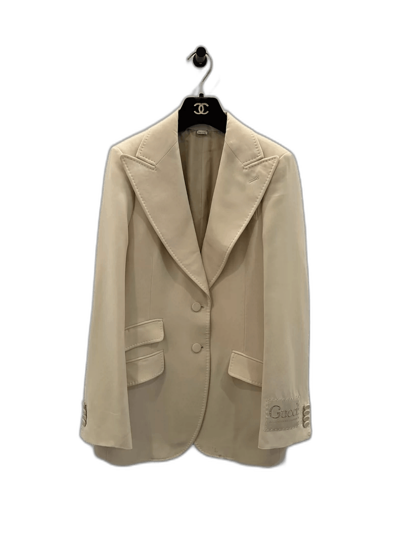 Gucci Gucci Beige Casual Blazer with Pockets Size US M / EU 48-50 / 2 - 1 Thumbnail