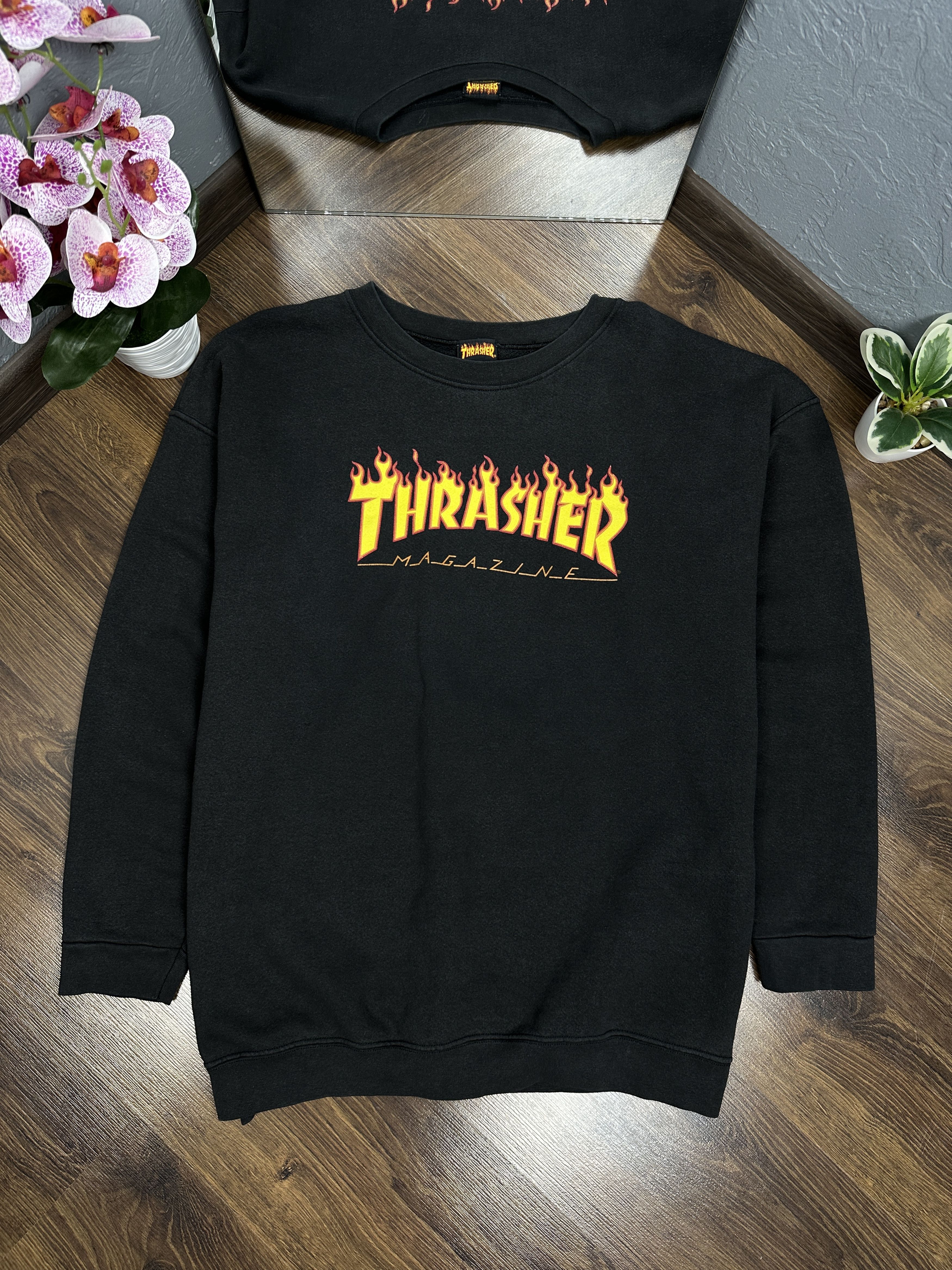 Thrasher × Vintage Thrasher Vintage Mens Crew Neck Sweatshirt Size US XL / EU 56 / 4 - 1 Thumbnail