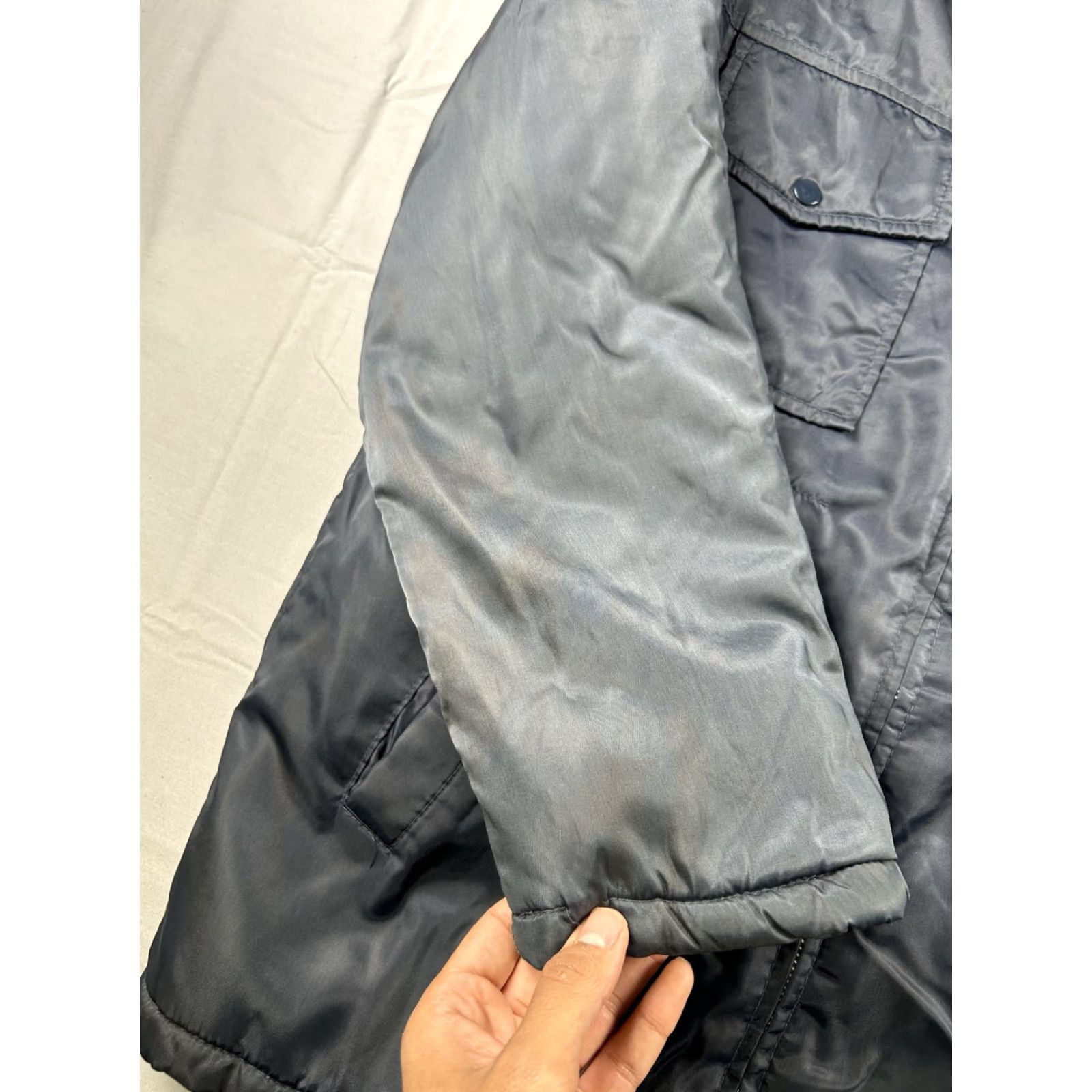 Sears VINTAGE Sears Work 'N Leisure Coat Mens M Blue Nylon Parka Fur Collar 70s Size US M / EU 48-50 / 2 - 5 Thumbnail