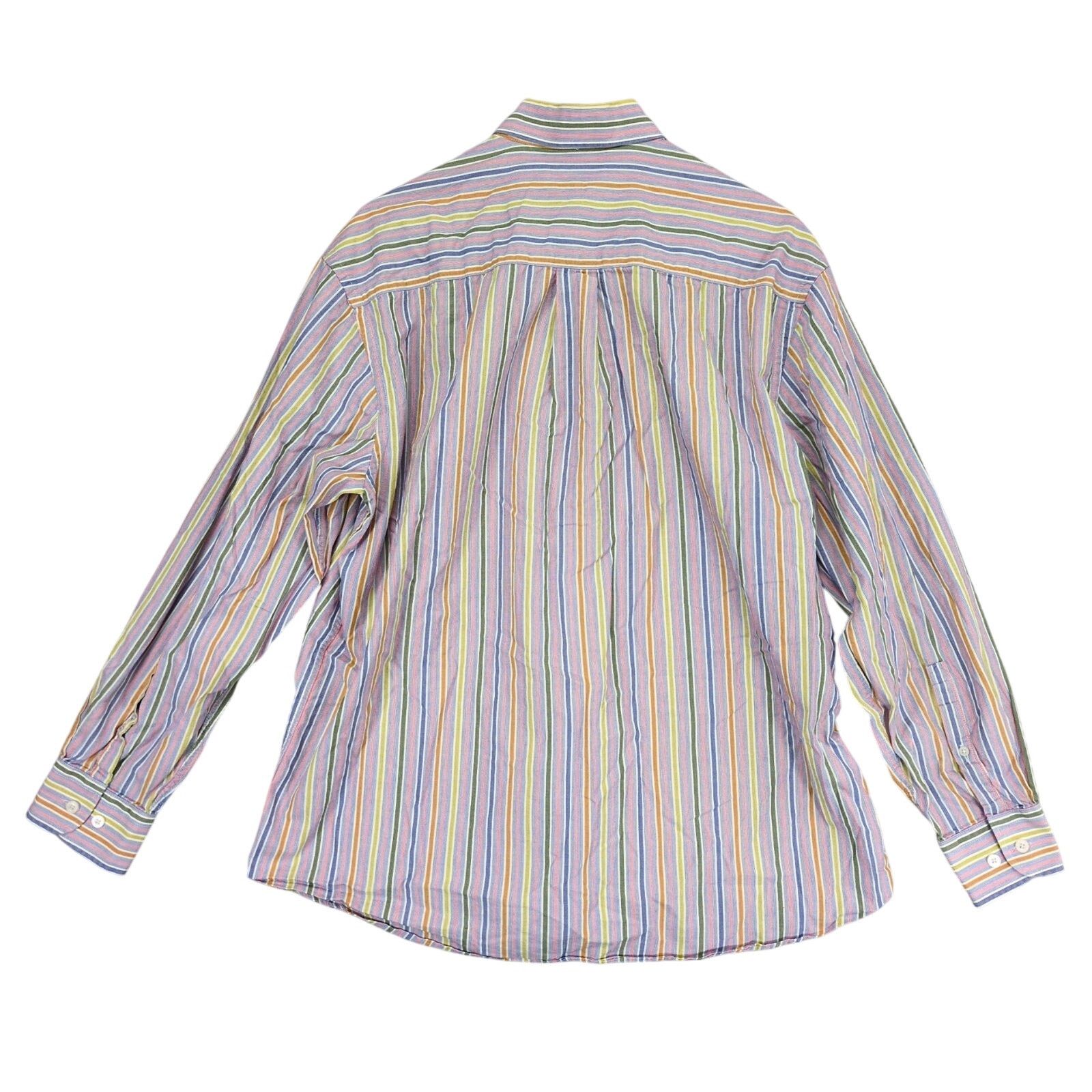 Alan Flusser Alan Flusser Multicolor Striped Button Down Dress Shirt L Size US L / EU 52-54 / 3 - 3 Thumbnail